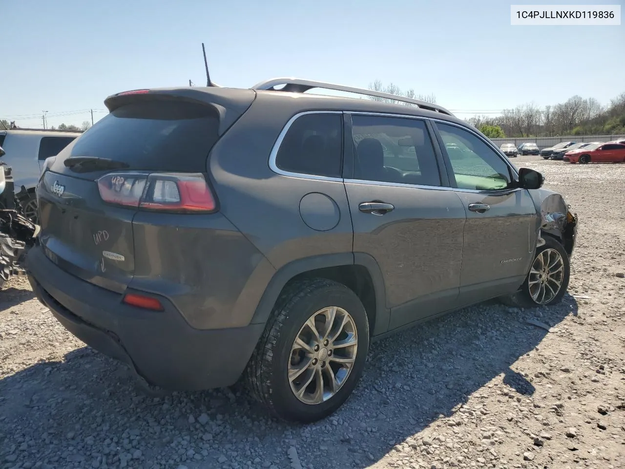 2019 Jeep Cherokee Latitude Plus VIN: 1C4PJLLNXKD119836 Lot: 47614814