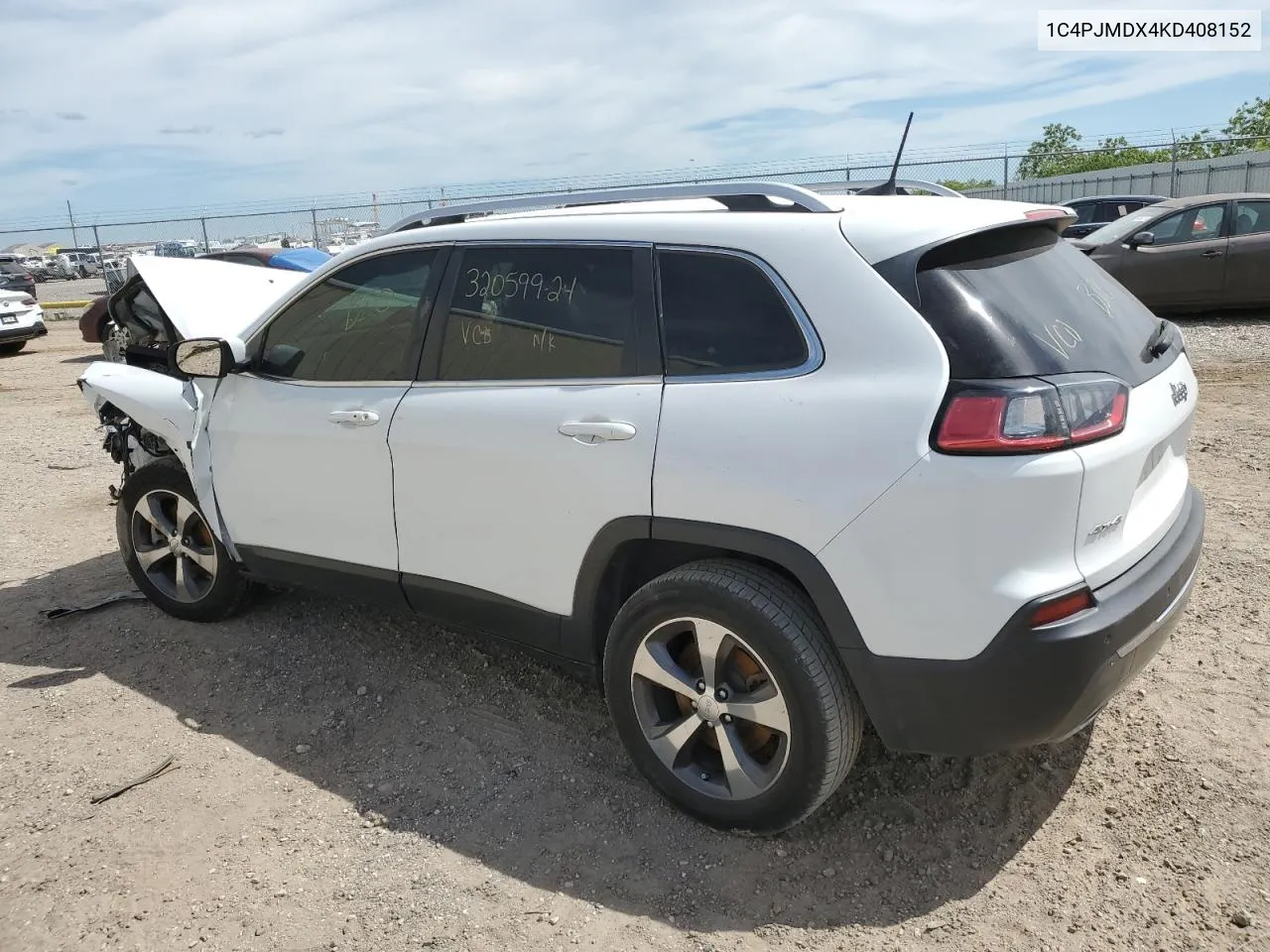 2019 Jeep Cherokee Limited VIN: 1C4PJMDX4KD408152 Lot: 49106564