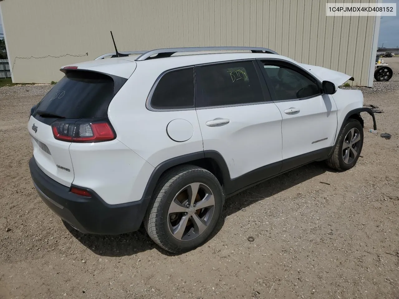 2019 Jeep Cherokee Limited VIN: 1C4PJMDX4KD408152 Lot: 49106564