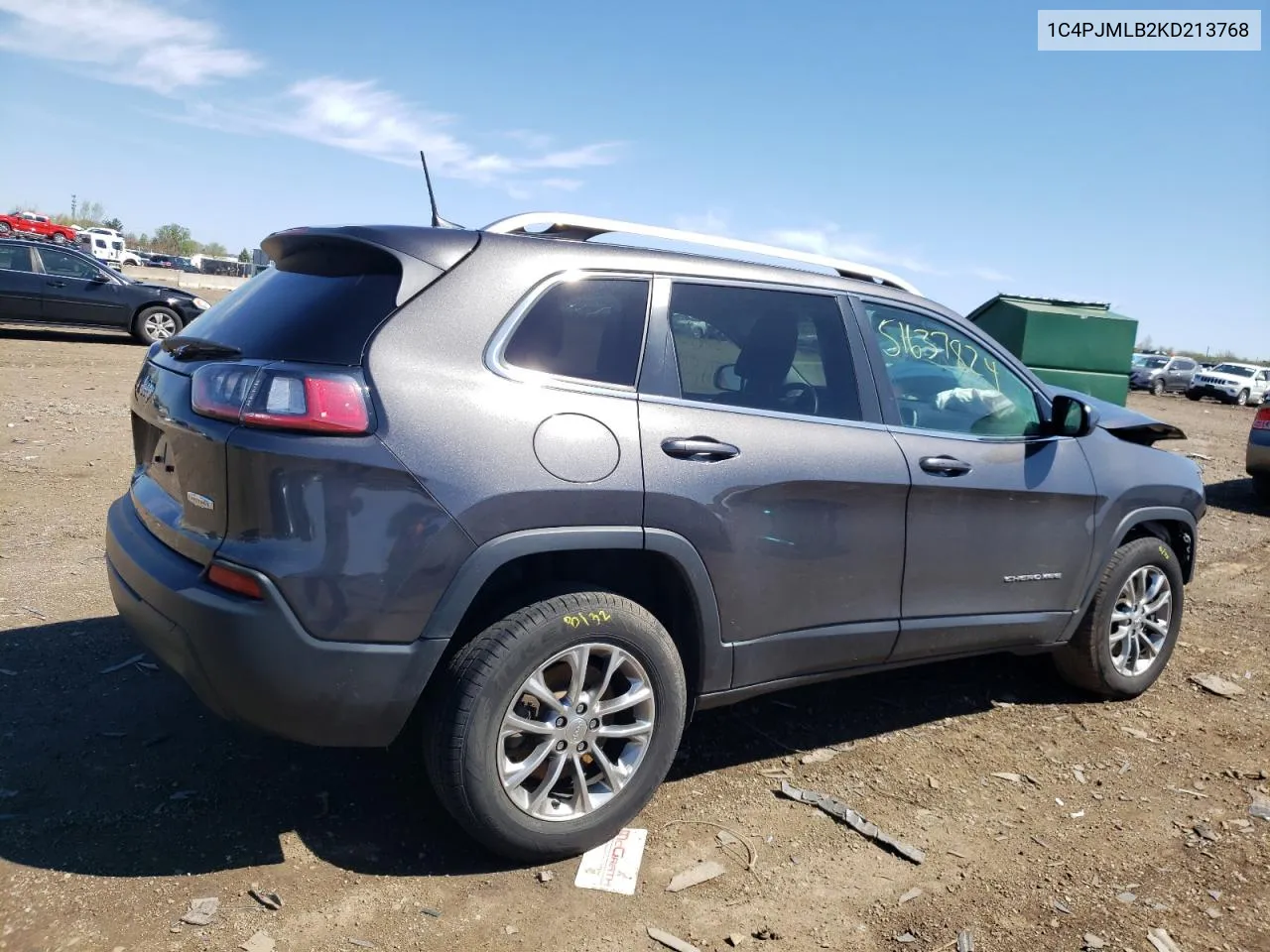 2019 Jeep Cherokee Latitude Plus VIN: 1C4PJMLB2KD213768 Lot: 51637824