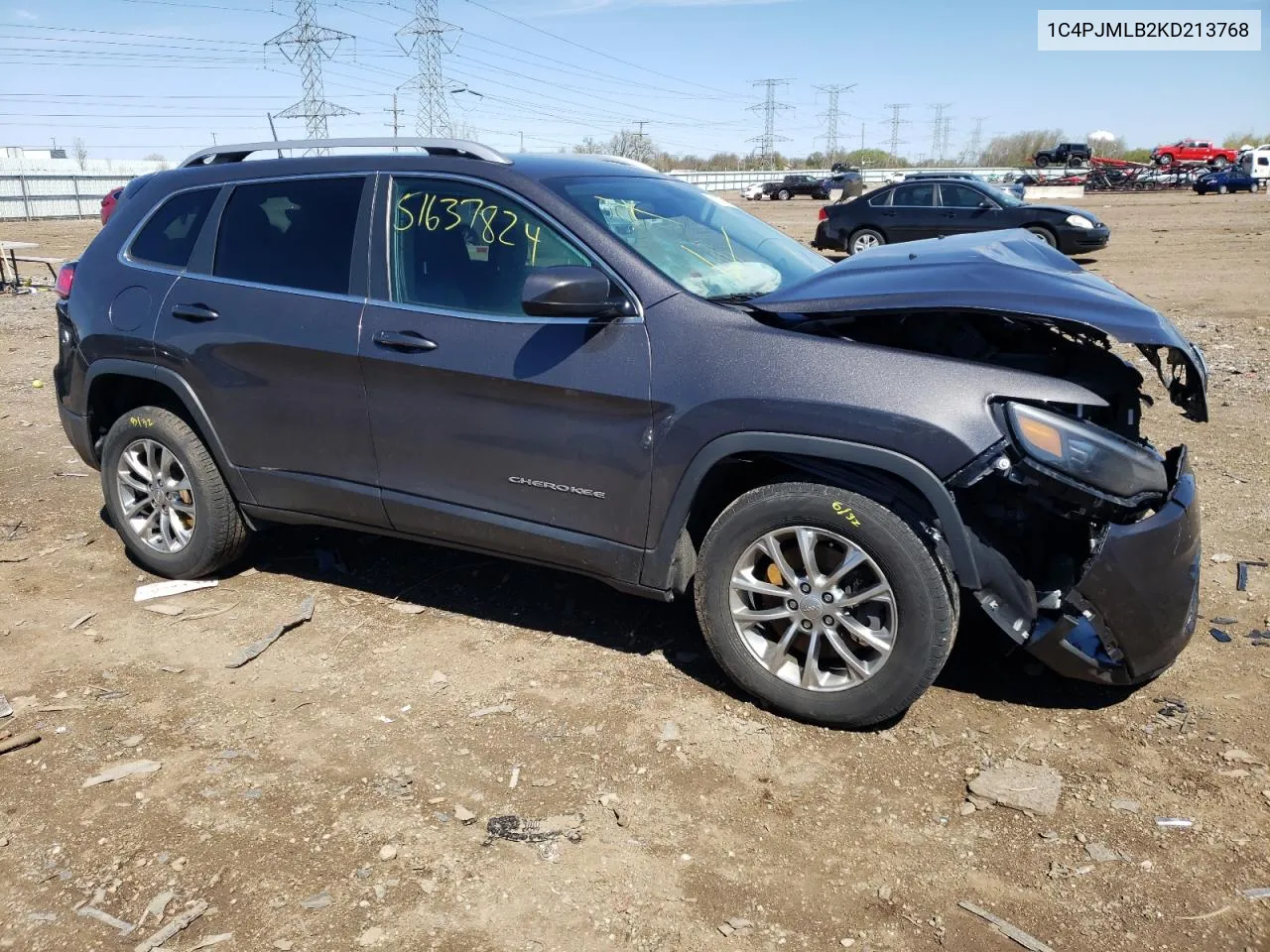 2019 Jeep Cherokee Latitude Plus VIN: 1C4PJMLB2KD213768 Lot: 51637824