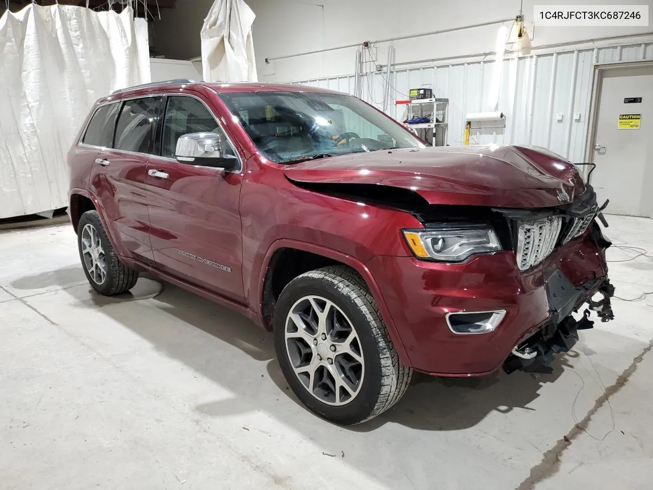 2019 Jeep Grand Cherokee Overland VIN: 1C4RJFCT3KC687246 Lot: 52098394