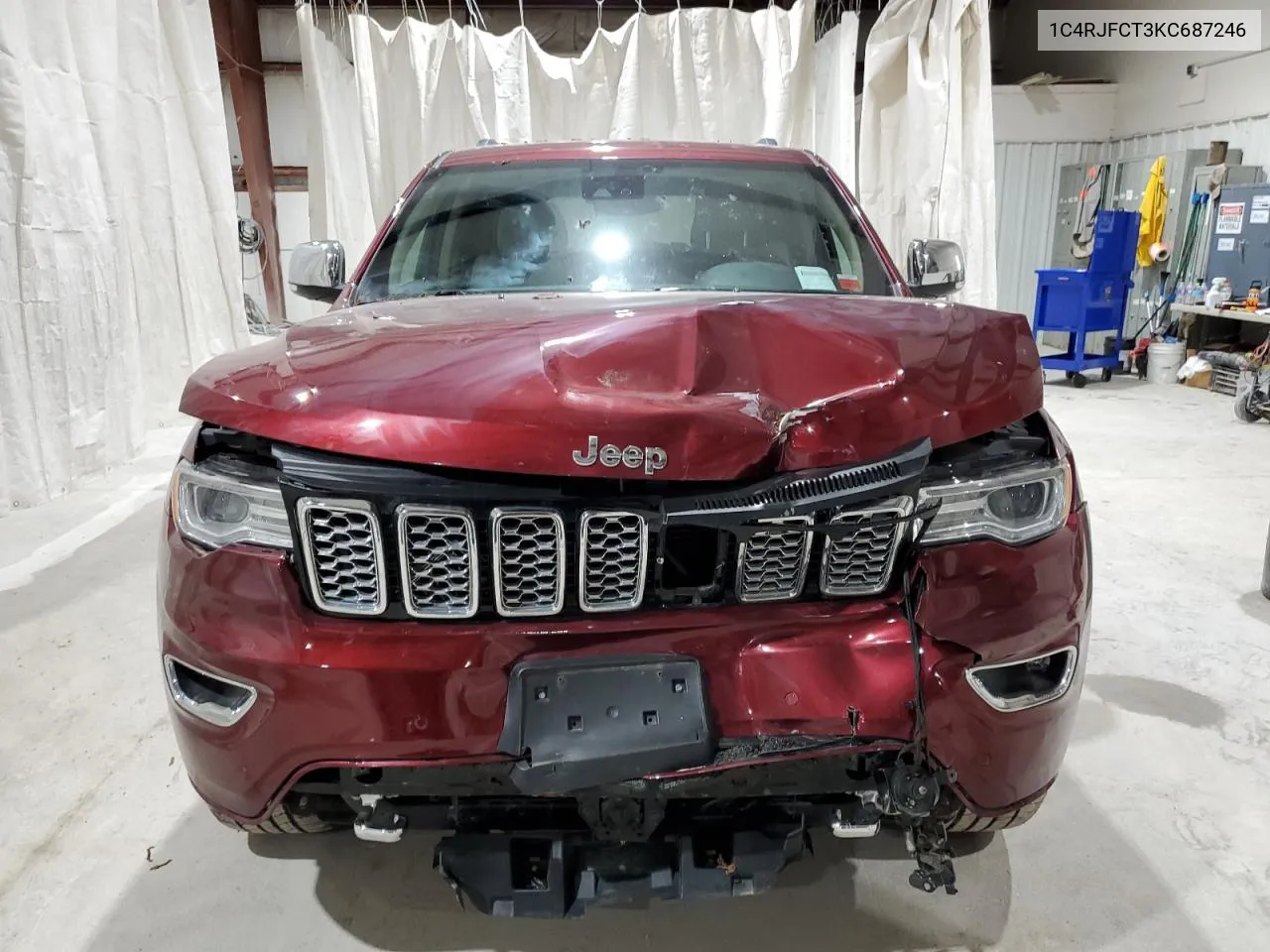 2019 Jeep Grand Cherokee Overland VIN: 1C4RJFCT3KC687246 Lot: 52098394