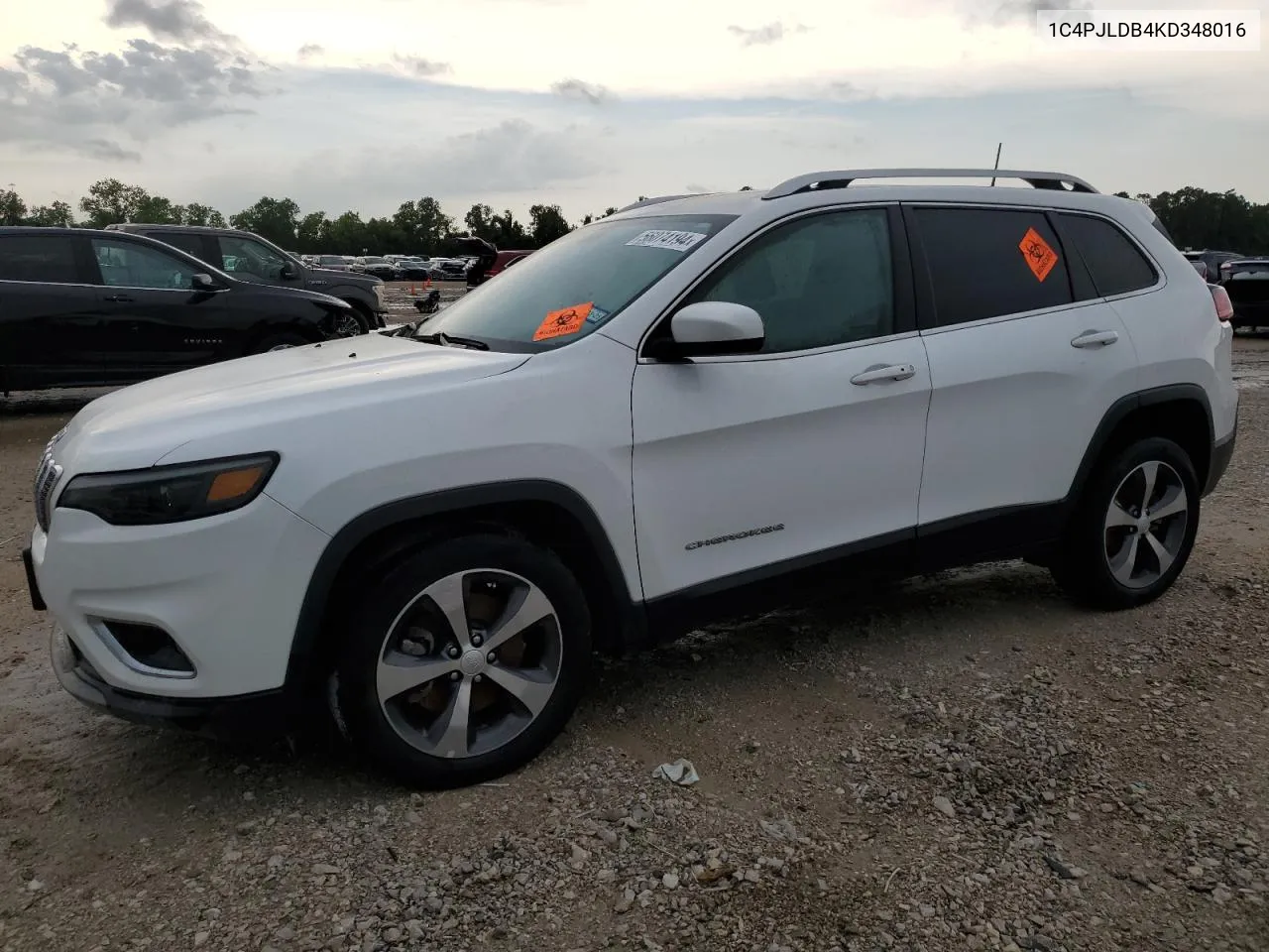 1C4PJLDB4KD348016 2019 Jeep Cherokee Limited