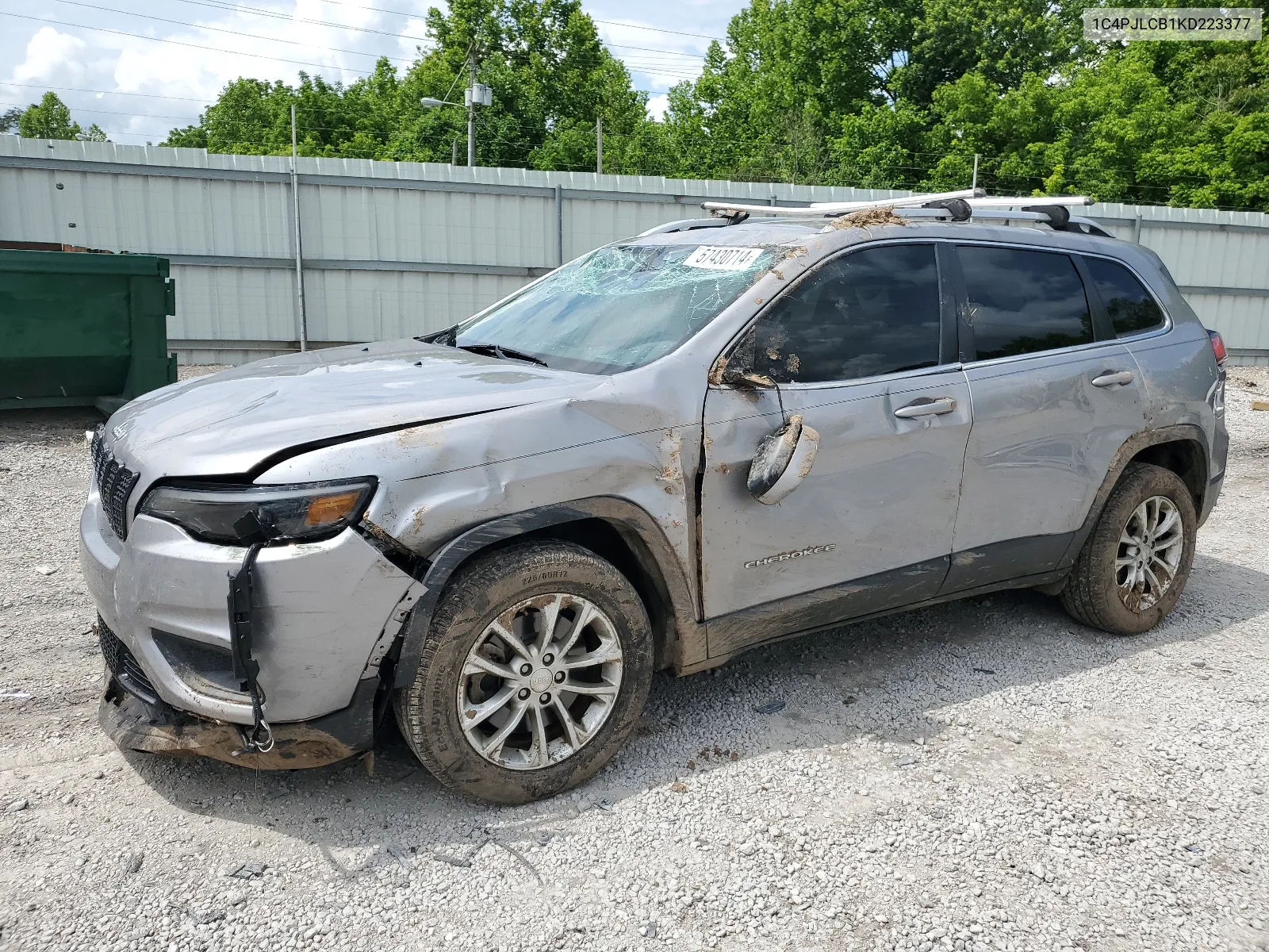 1C4PJLCB1KD223377 2019 Jeep Cherokee Latitude