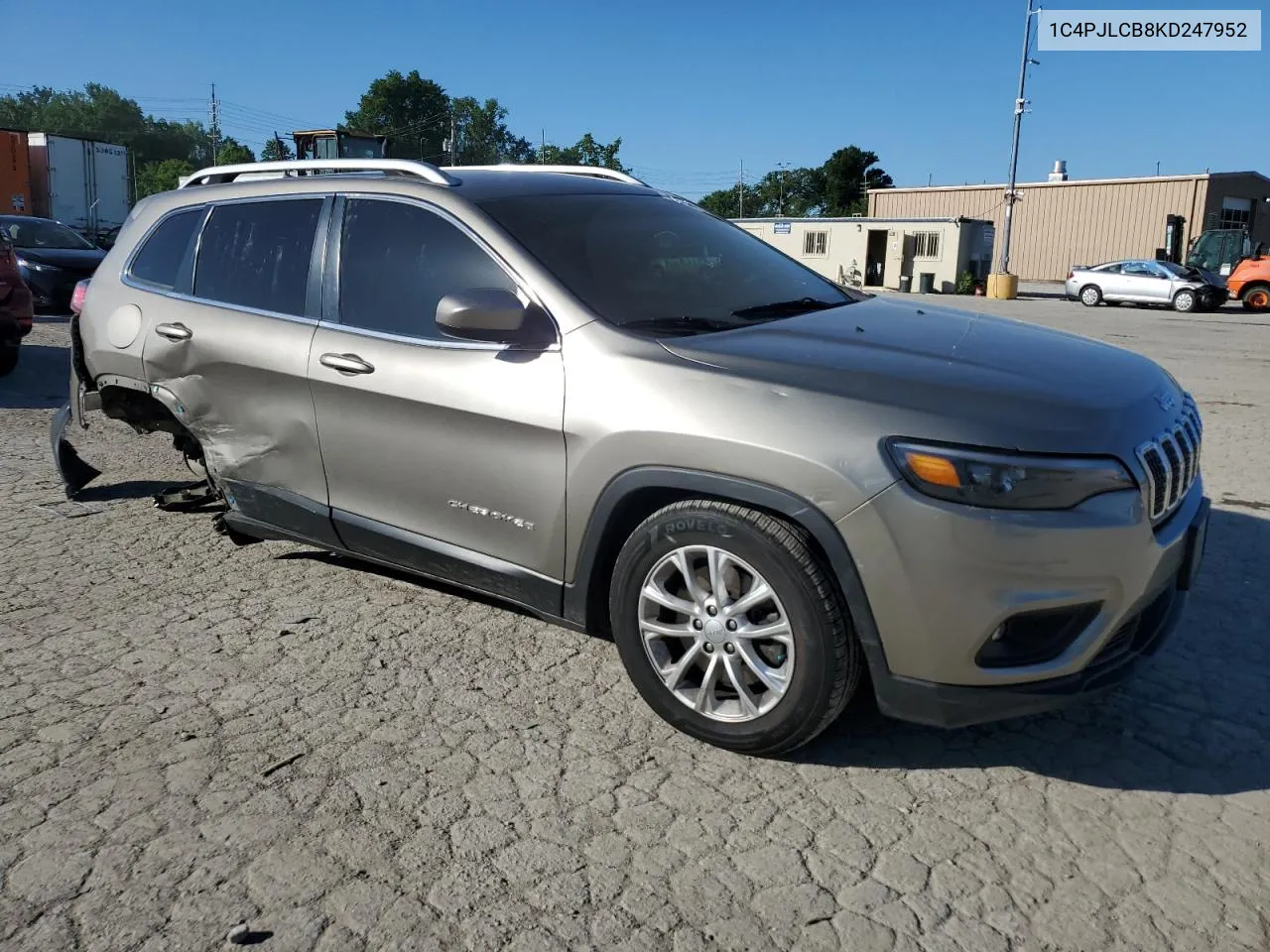 2019 Jeep Cherokee Latitude VIN: 1C4PJLCB8KD247952 Lot: 57783334