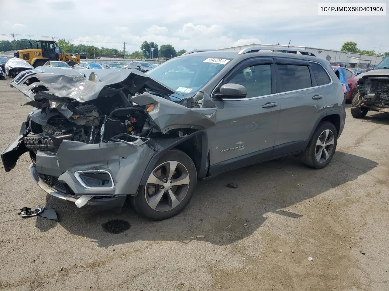 2019 Jeep Cherokee Limited VIN: 1C4PJMDX5KD401906 Lot: 58433924