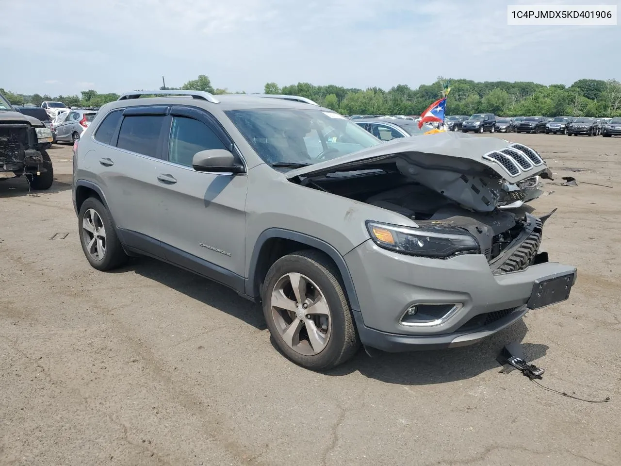 2019 Jeep Cherokee Limited VIN: 1C4PJMDX5KD401906 Lot: 58433924