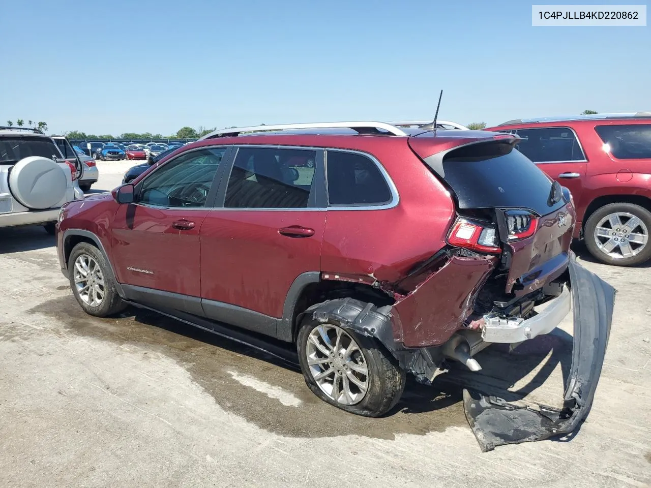 2019 Jeep Cherokee Latitude Plus VIN: 1C4PJLLB4KD220862 Lot: 58870134