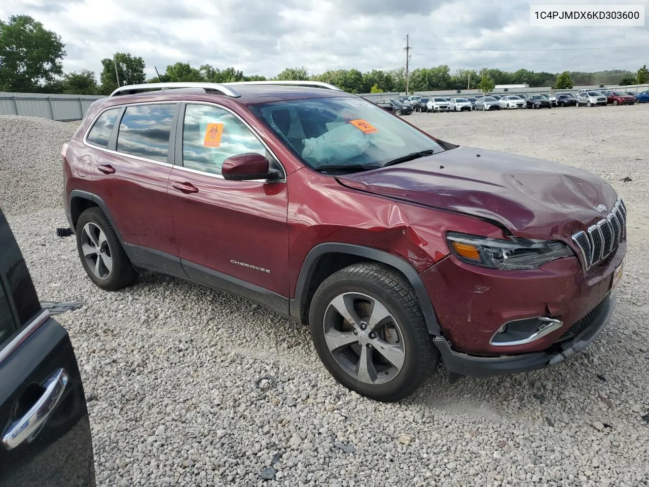 2019 Jeep Cherokee Limited VIN: 1C4PJMDX6KD303600 Lot: 59720854