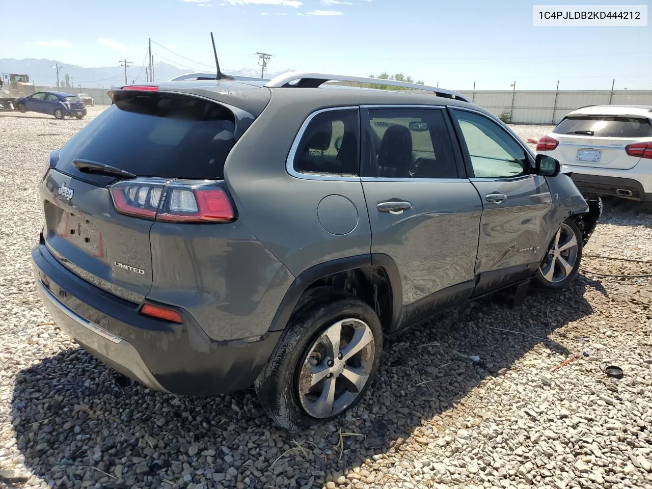 1C4PJLDB2KD444212 2019 Jeep Cherokee Limited