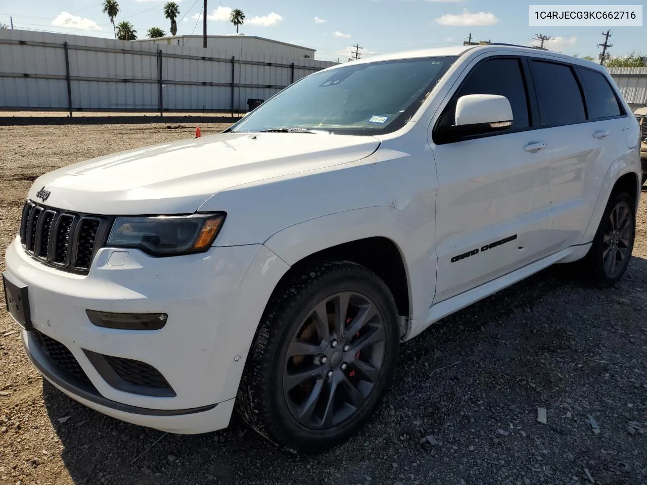 2019 Jeep Grand Cherokee Overland VIN: 1C4RJECG3KC662716 Lot: 60499304