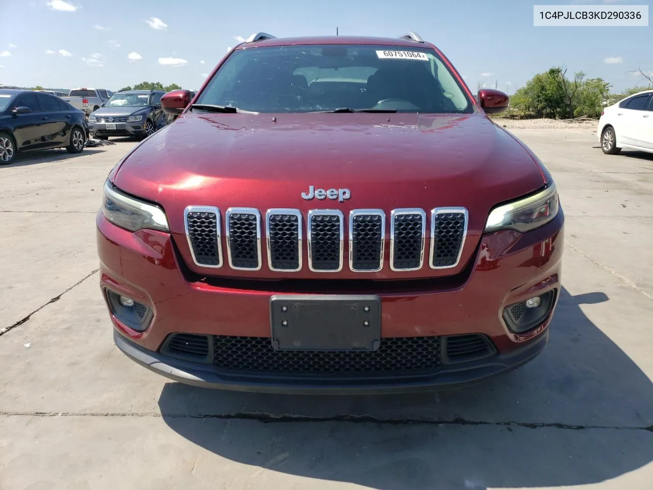 2019 Jeep Cherokee Latitude VIN: 1C4PJLCB3KD290336 Lot: 60751064