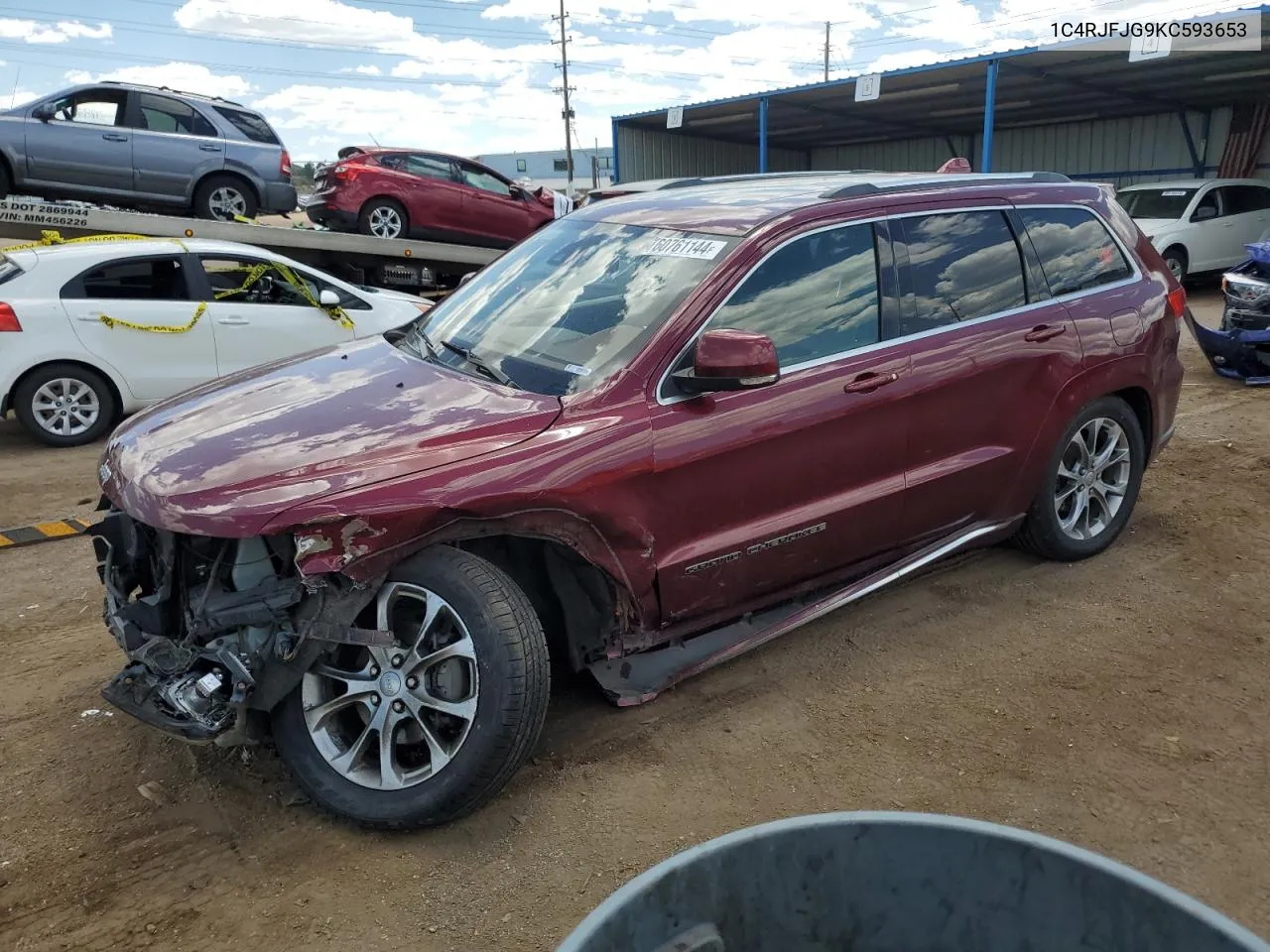 2019 Jeep Grand Cherokee Summit VIN: 1C4RJFJG9KC593653 Lot: 60761144