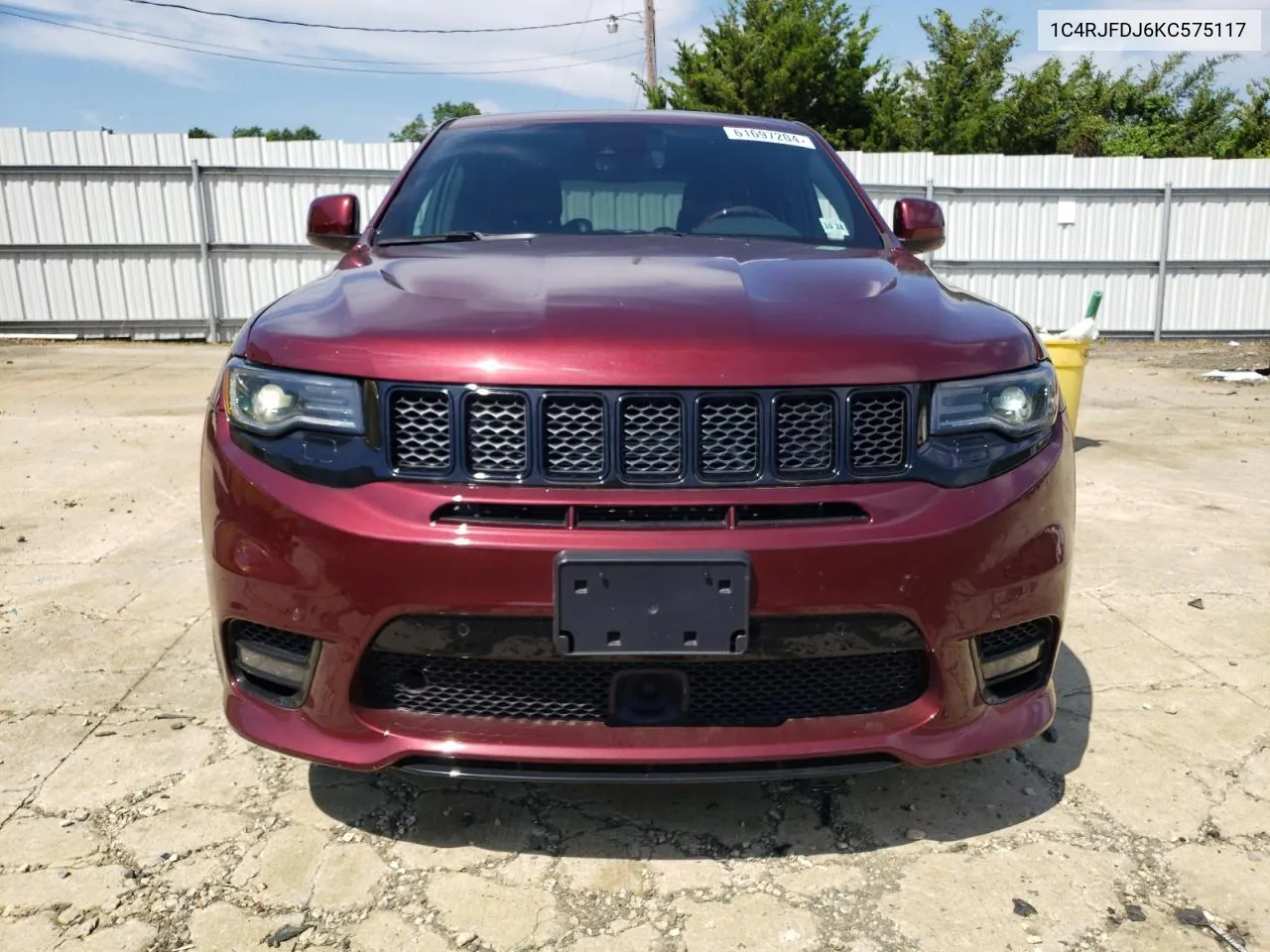 1C4RJFDJ6KC575117 2019 Jeep Grand Cherokee Srt-8