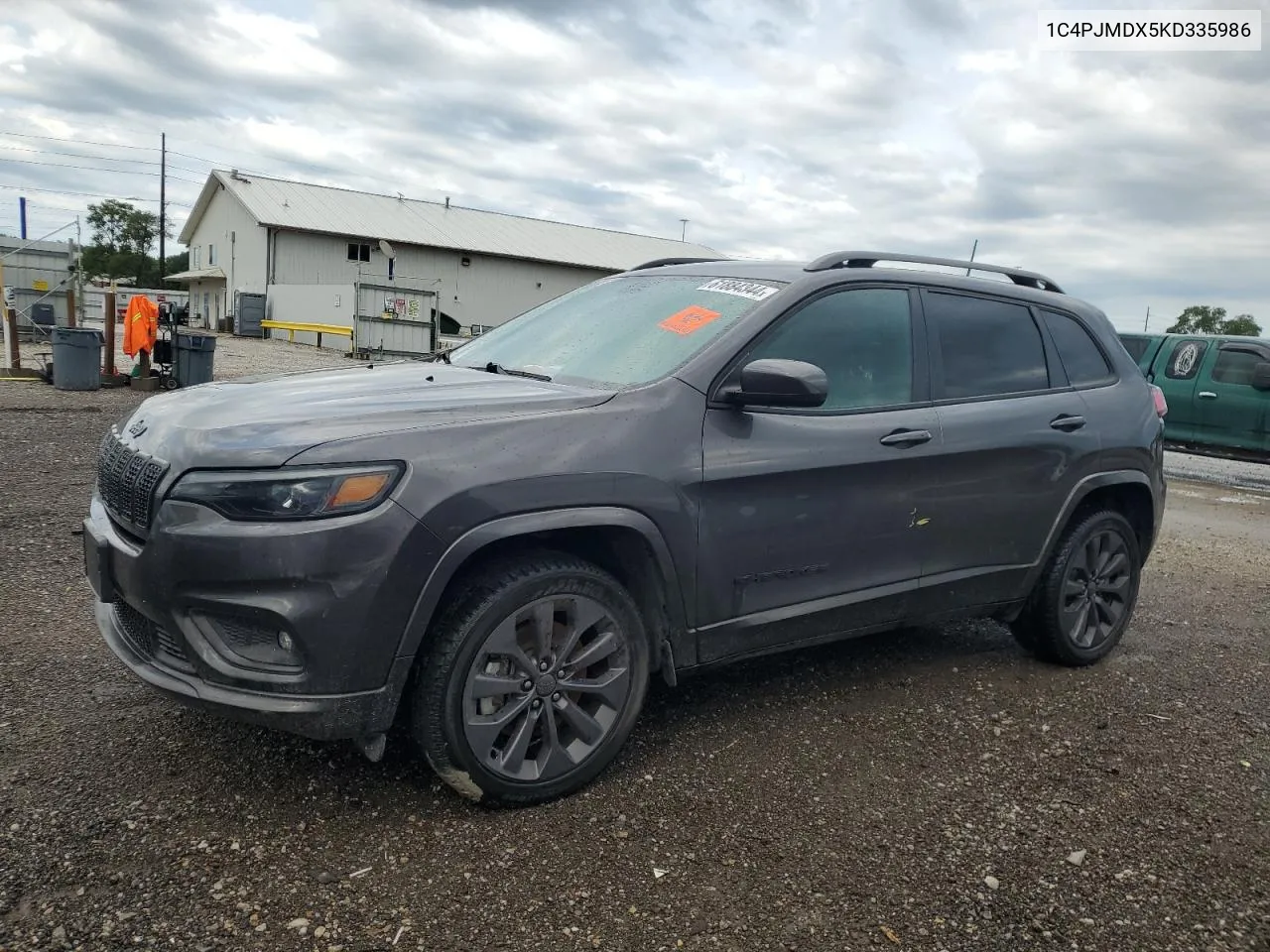 2019 Jeep Cherokee Limited VIN: 1C4PJMDX5KD335986 Lot: 61884344