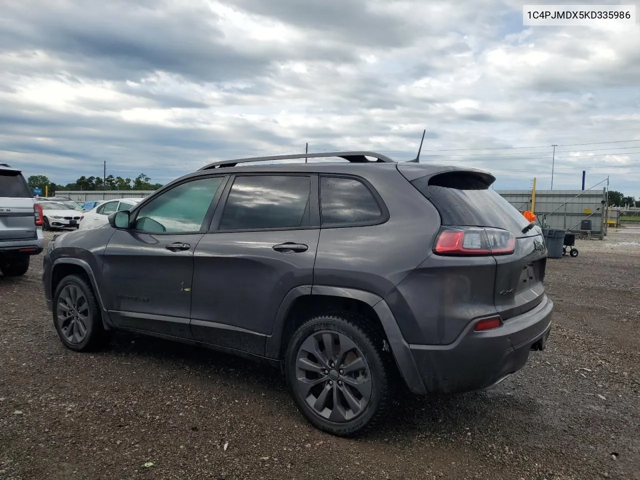 2019 Jeep Cherokee Limited VIN: 1C4PJMDX5KD335986 Lot: 61884344