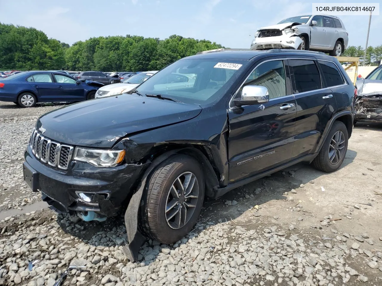 2019 Jeep Grand Cherokee Limited VIN: 1C4RJFBG4KC814607 Lot: 62472294