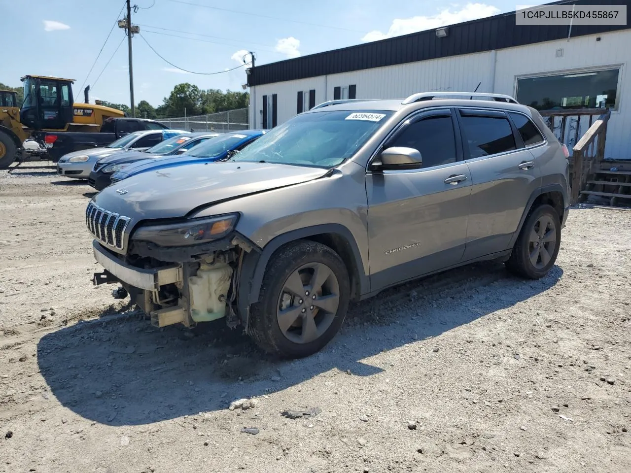 2019 Jeep Cherokee Latitude Plus VIN: 1C4PJLLB5KD455867 Lot: 62964574