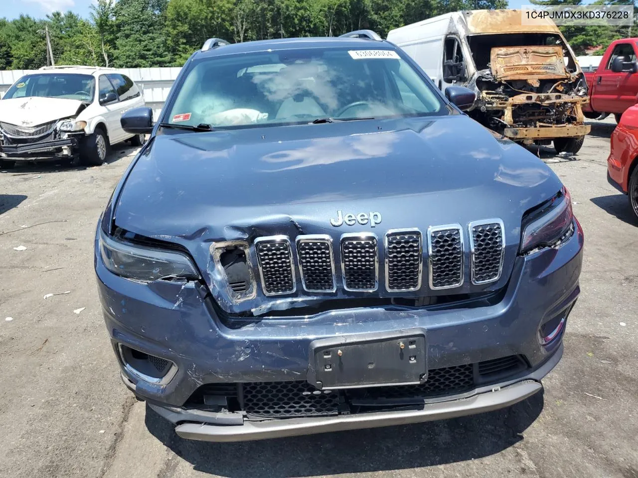 2019 Jeep Cherokee Limited VIN: 1C4PJMDX3KD376228 Lot: 63068064