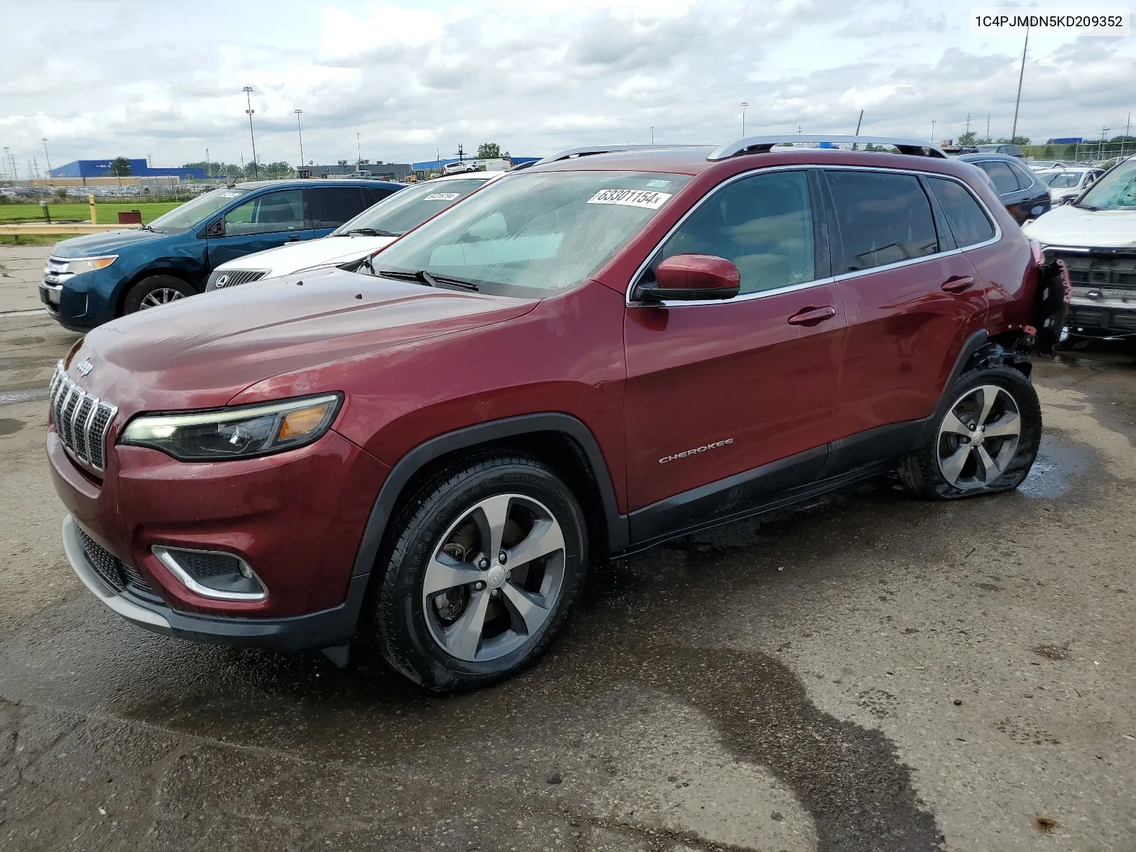 2019 Jeep Cherokee Limited VIN: 1C4PJMDN5KD209352 Lot: 63301154