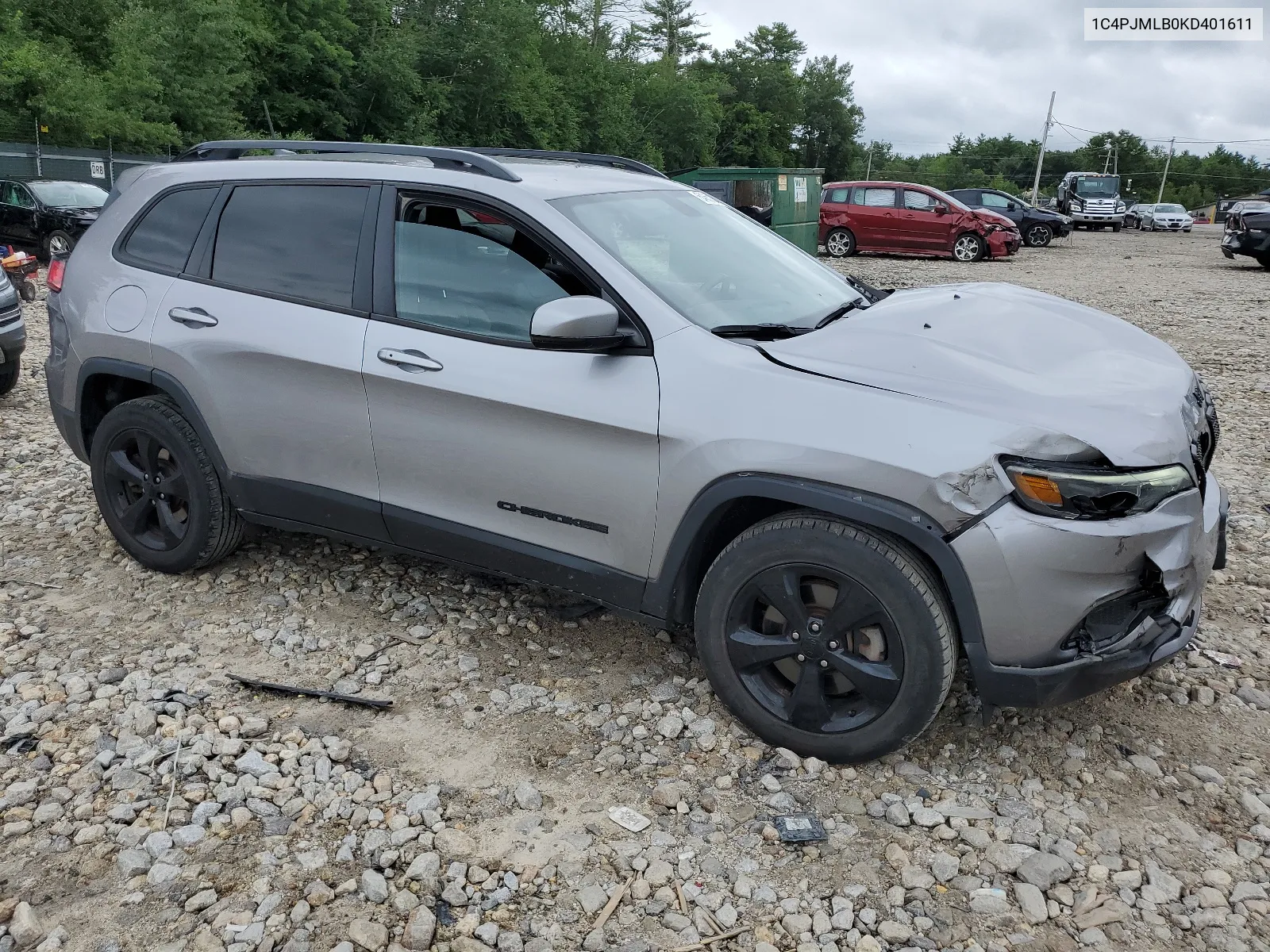 2019 Jeep Cherokee Latitude Plus VIN: 1C4PJMLB0KD401611 Lot: 64651344