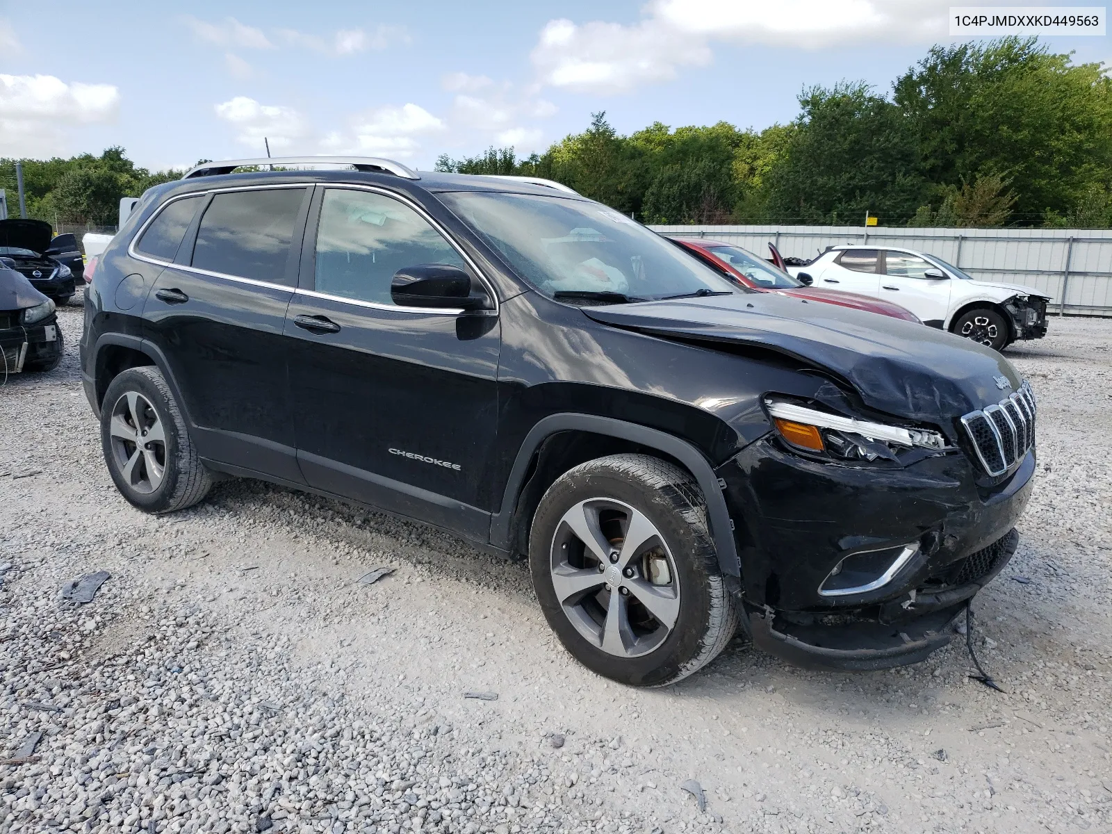 2019 Jeep Cherokee Limited VIN: 1C4PJMDXXKD449563 Lot: 64768434