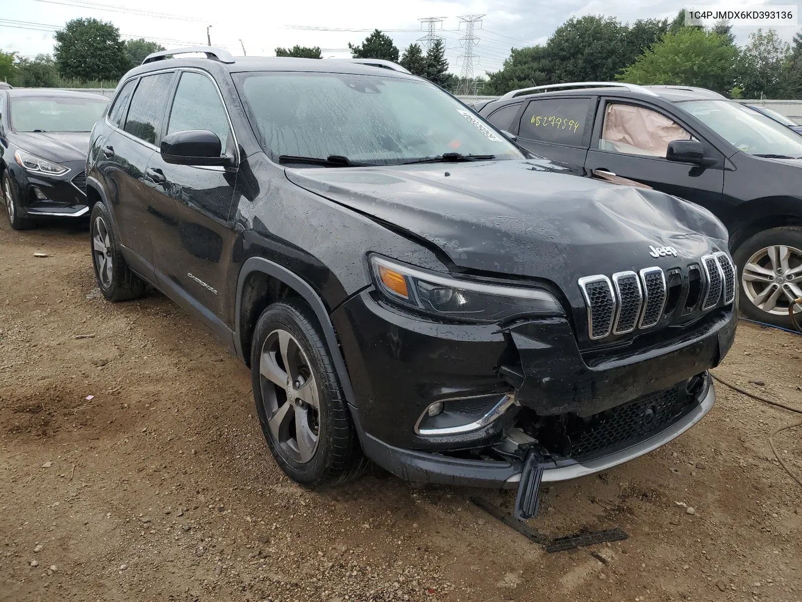 2019 Jeep Cherokee Limited VIN: 1C4PJMDX6KD393136 Lot: 65052394