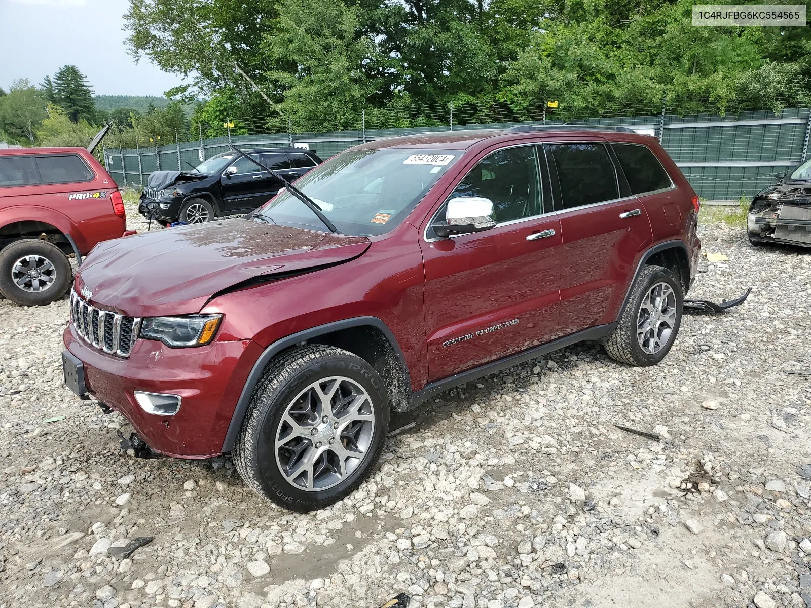 2019 Jeep Grand Cherokee Limited VIN: 1C4RJFBG6KC554565 Lot: 65472004