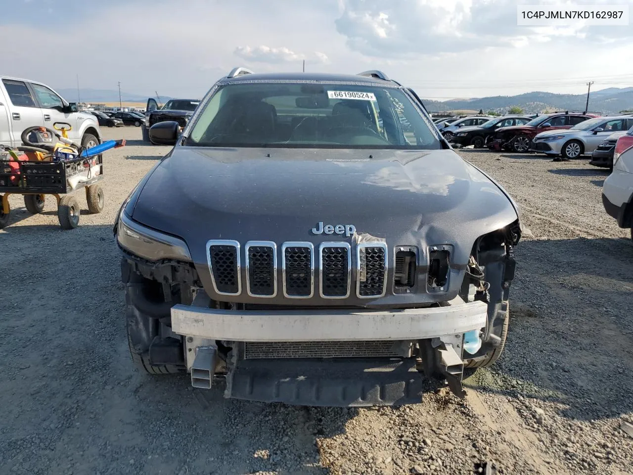 2019 Jeep Cherokee Latitude Plus VIN: 1C4PJMLN7KD162987 Lot: 66190524