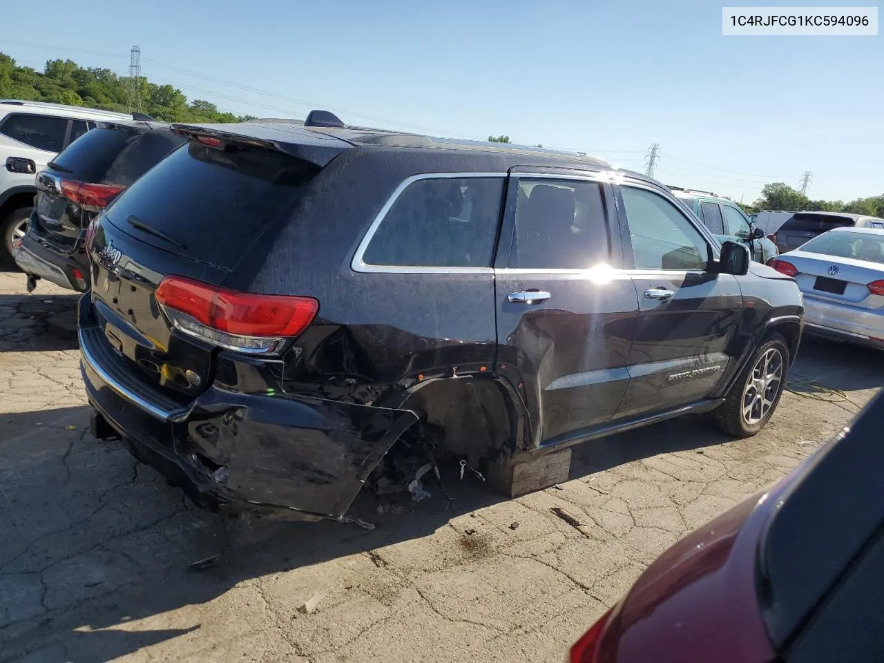 2019 Jeep Grand Cherokee Overland VIN: 1C4RJFCG1KC594096 Lot: 66365374