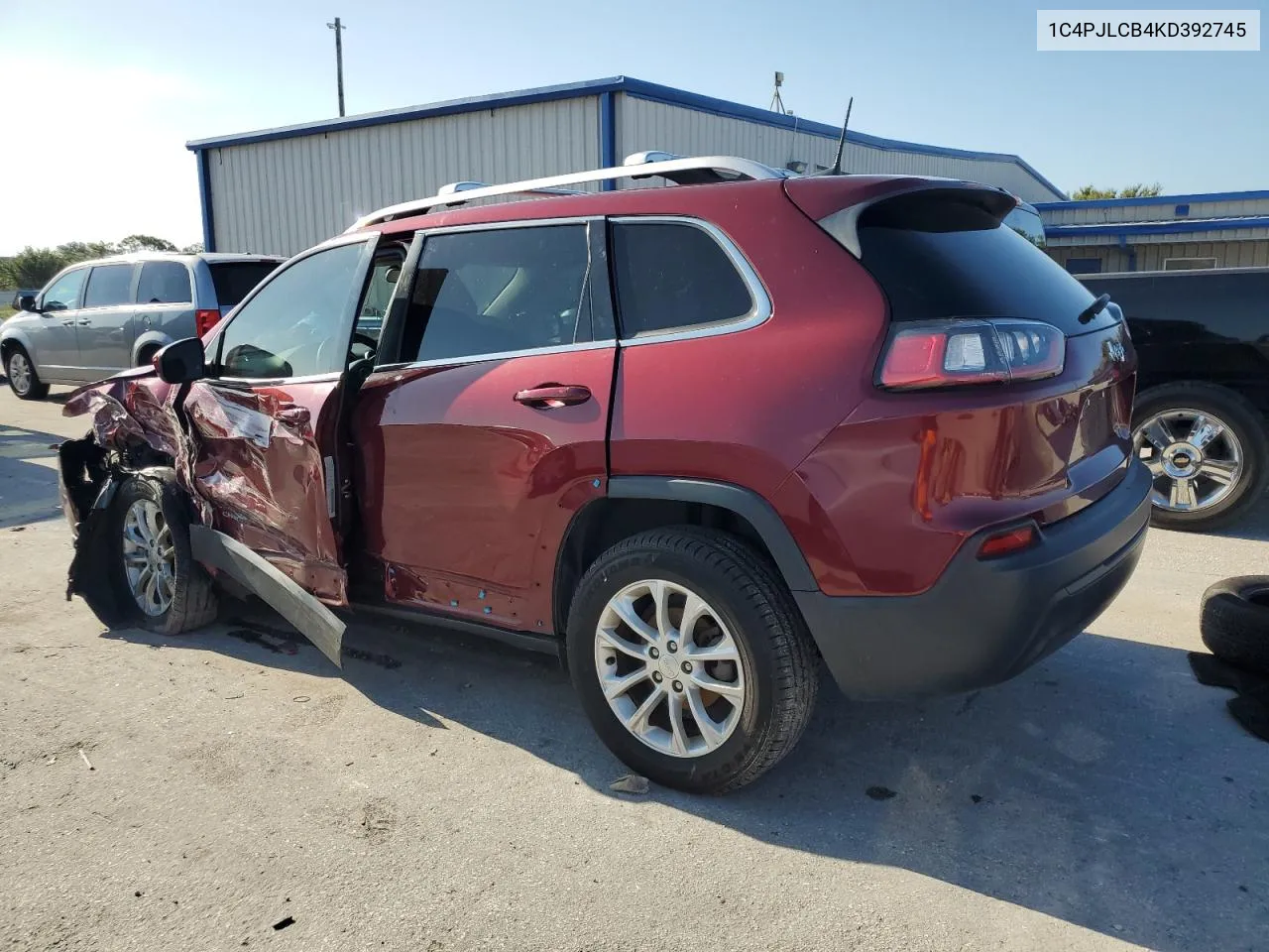 2019 Jeep Cherokee Latitude VIN: 1C4PJLCB4KD392745 Lot: 67149594