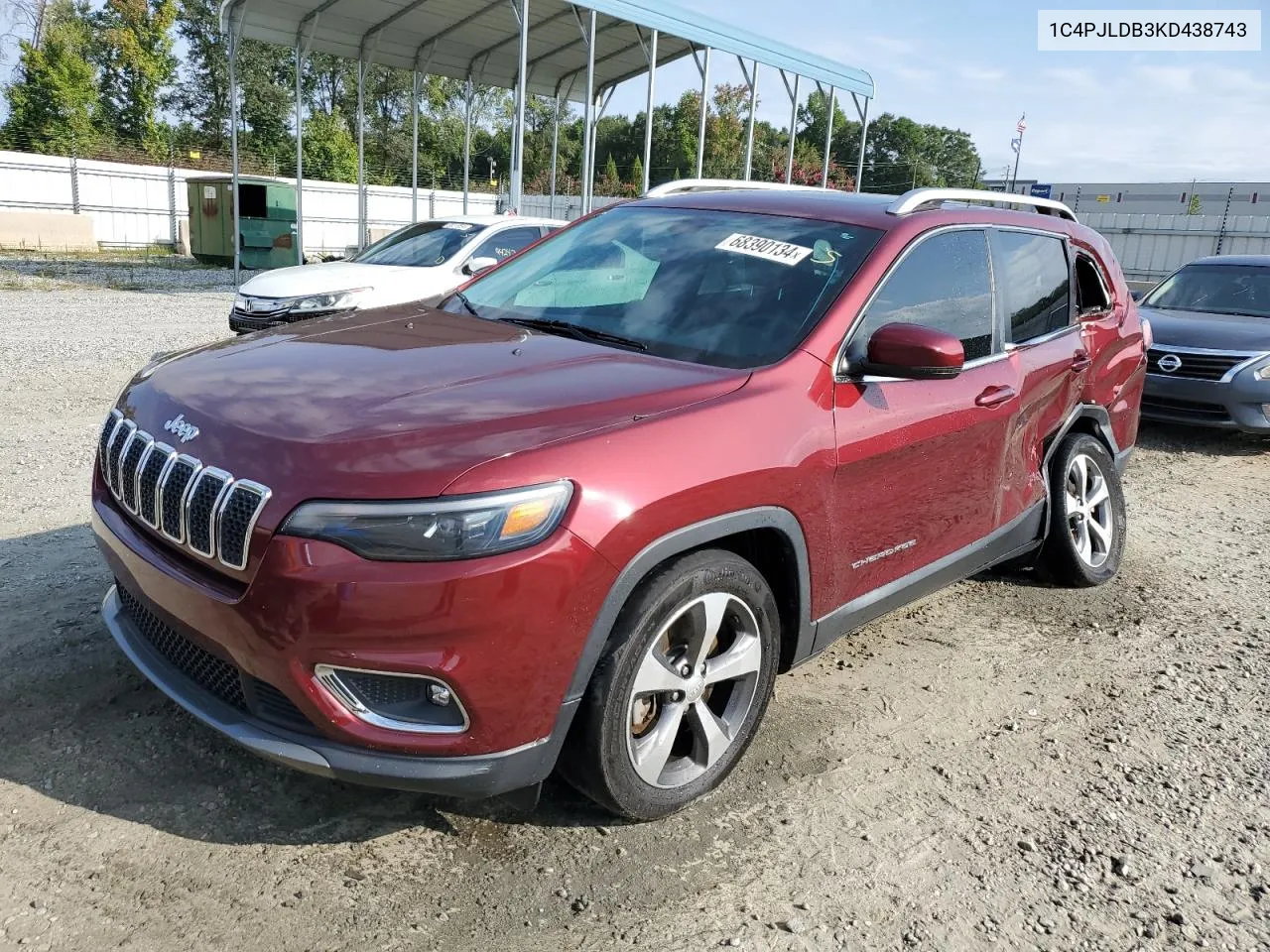 1C4PJLDB3KD438743 2019 Jeep Cherokee Limited