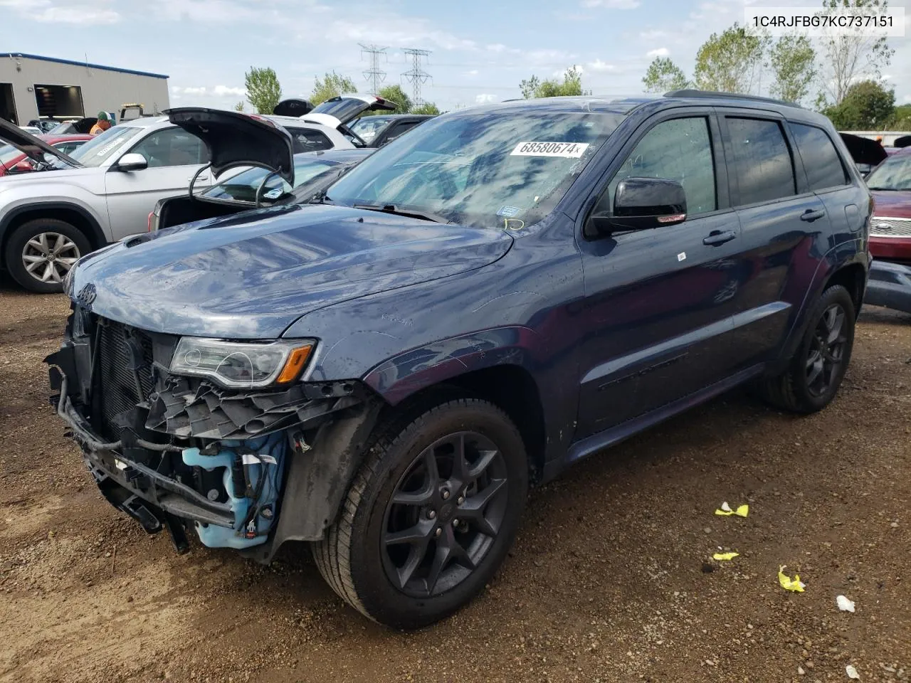 2019 Jeep Grand Cherokee Limited VIN: 1C4RJFBG7KC737151 Lot: 68580674