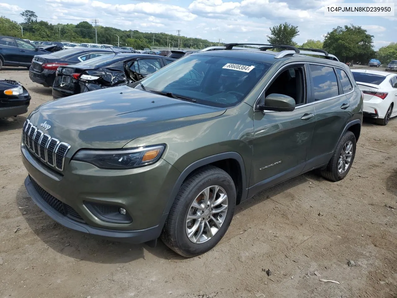 2019 Jeep Cherokee Latitude Plus VIN: 1C4PJMLN8KD239950 Lot: 68608384