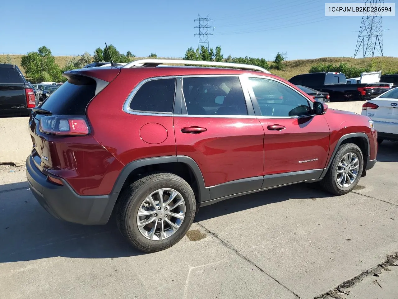 2019 Jeep Cherokee Latitude Plus VIN: 1C4PJMLB2KD286994 Lot: 69038304