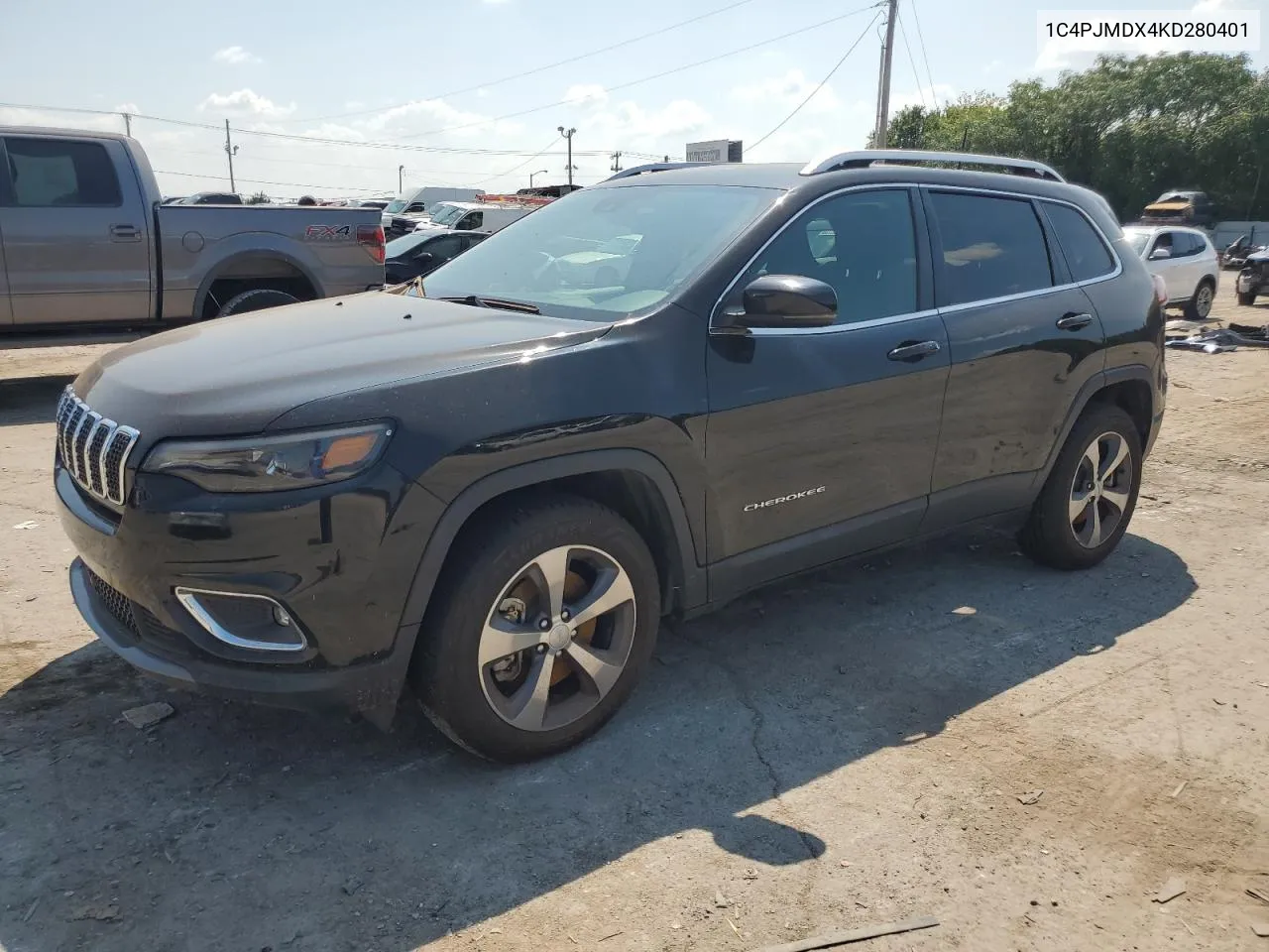 2019 Jeep Cherokee Limited VIN: 1C4PJMDX4KD280401 Lot: 69061134