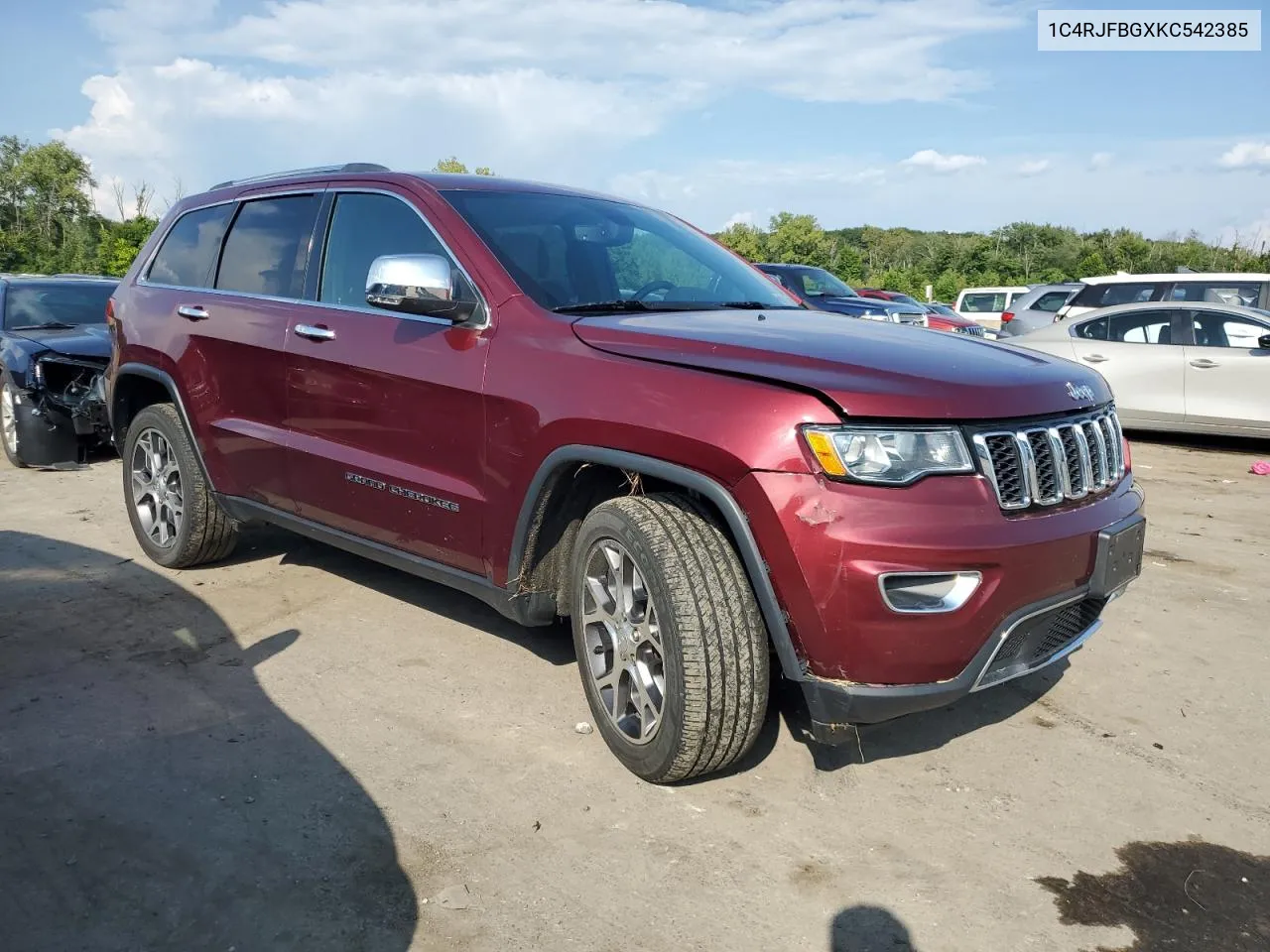 2019 Jeep Grand Cherokee Limited VIN: 1C4RJFBGXKC542385 Lot: 69073014