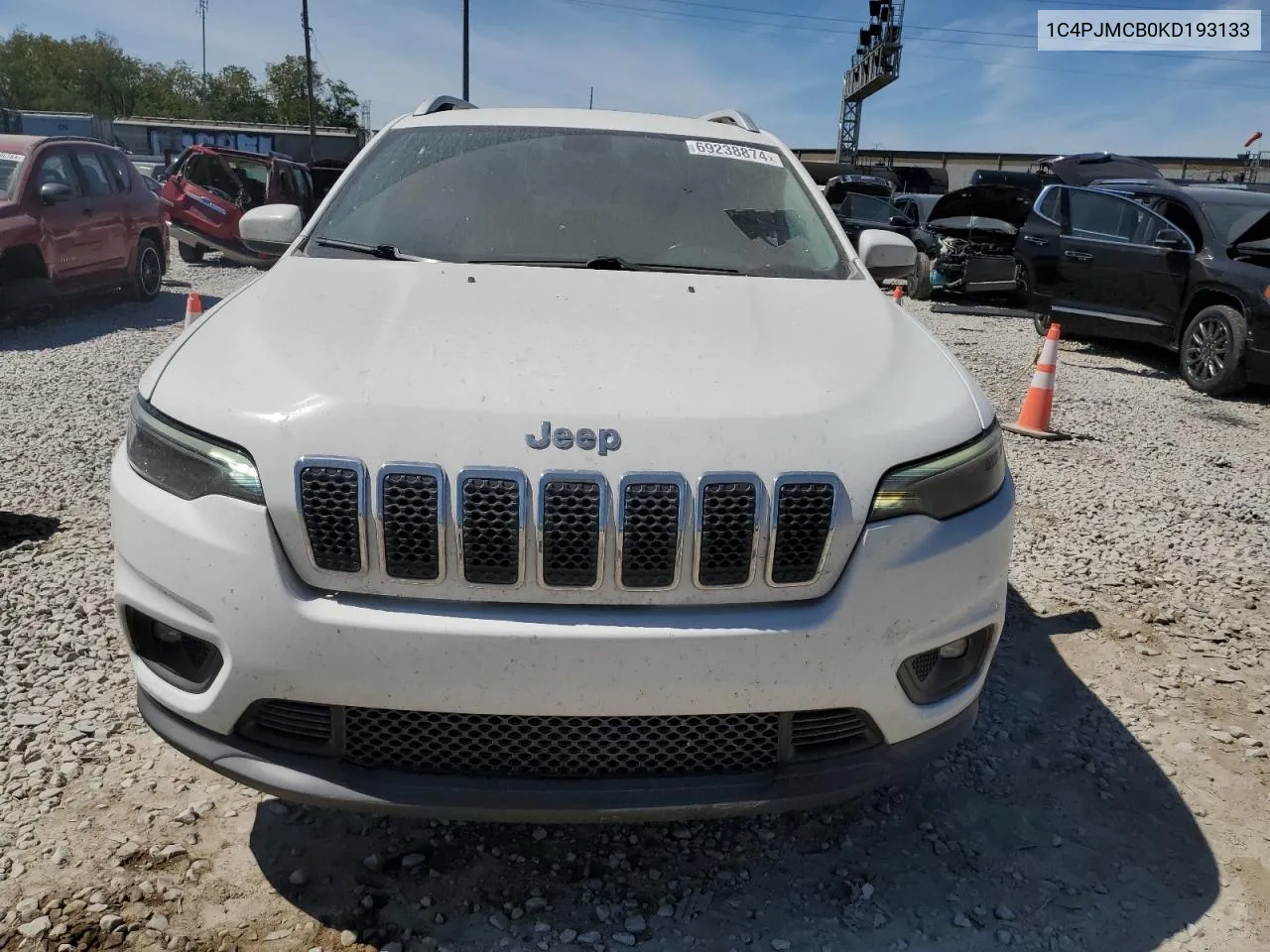 2019 Jeep Cherokee Latitude VIN: 1C4PJMCB0KD193133 Lot: 69238874