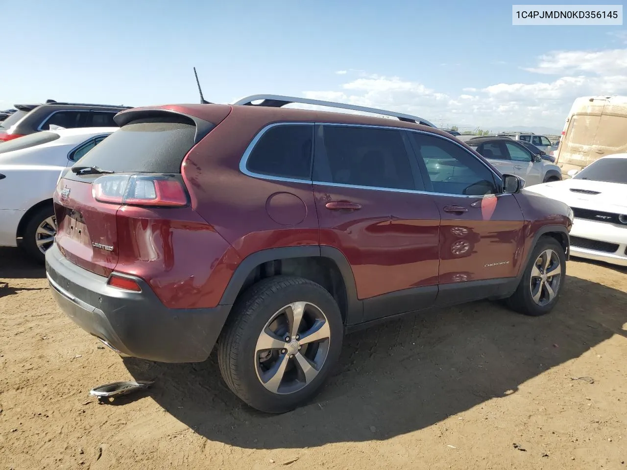 1C4PJMDN0KD356145 2019 Jeep Cherokee Limited