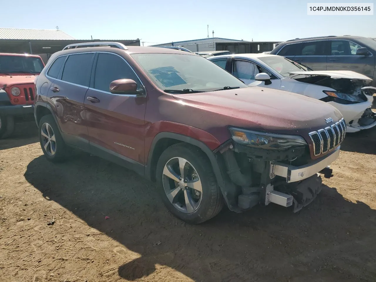 1C4PJMDN0KD356145 2019 Jeep Cherokee Limited