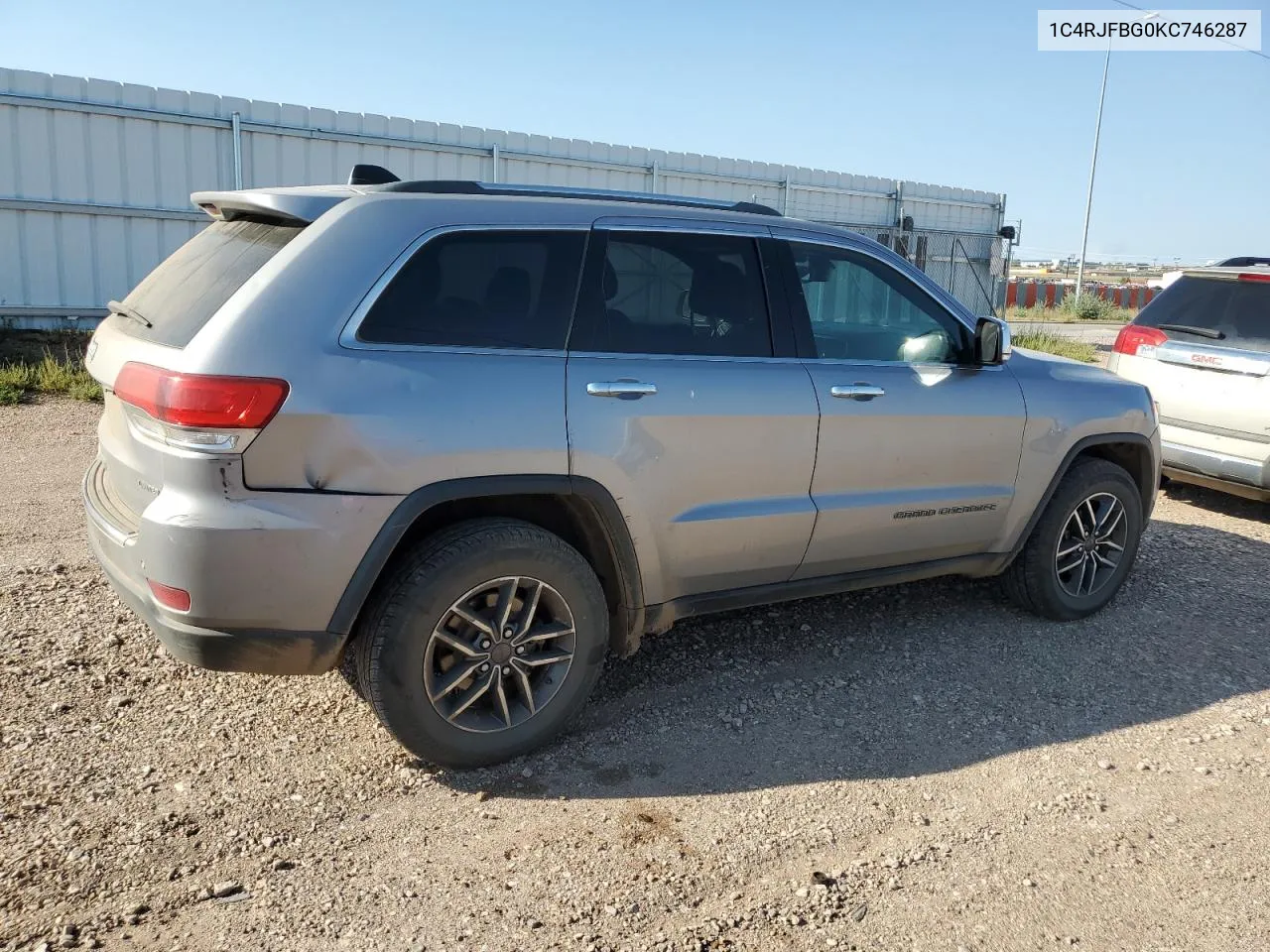 2019 Jeep Grand Cherokee Limited VIN: 1C4RJFBG0KC746287 Lot: 69375214