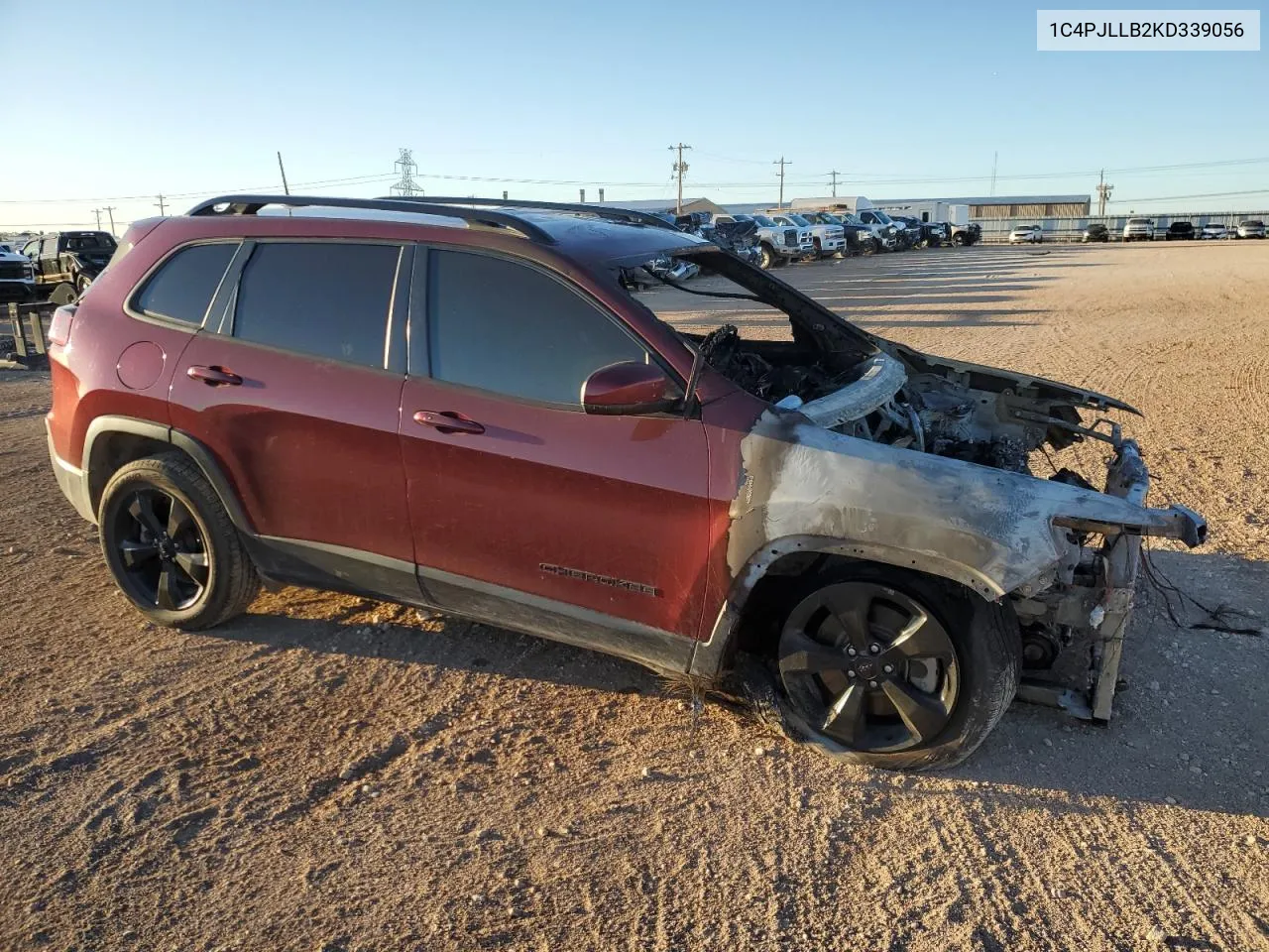 2019 Jeep Cherokee Latitude Plus VIN: 1C4PJLLB2KD339056 Lot: 69423224