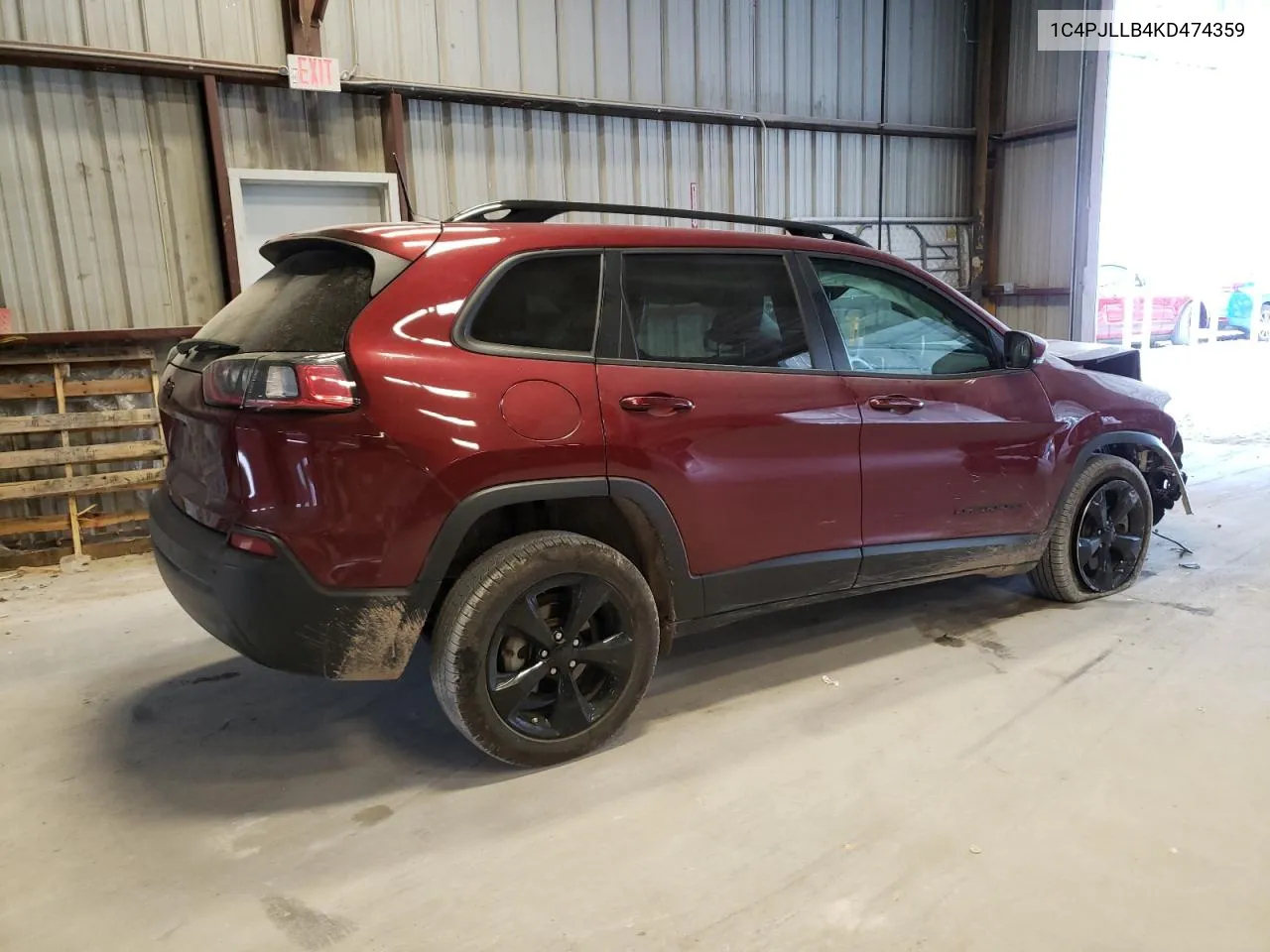 1C4PJLLB4KD474359 2019 Jeep Cherokee Latitude Plus