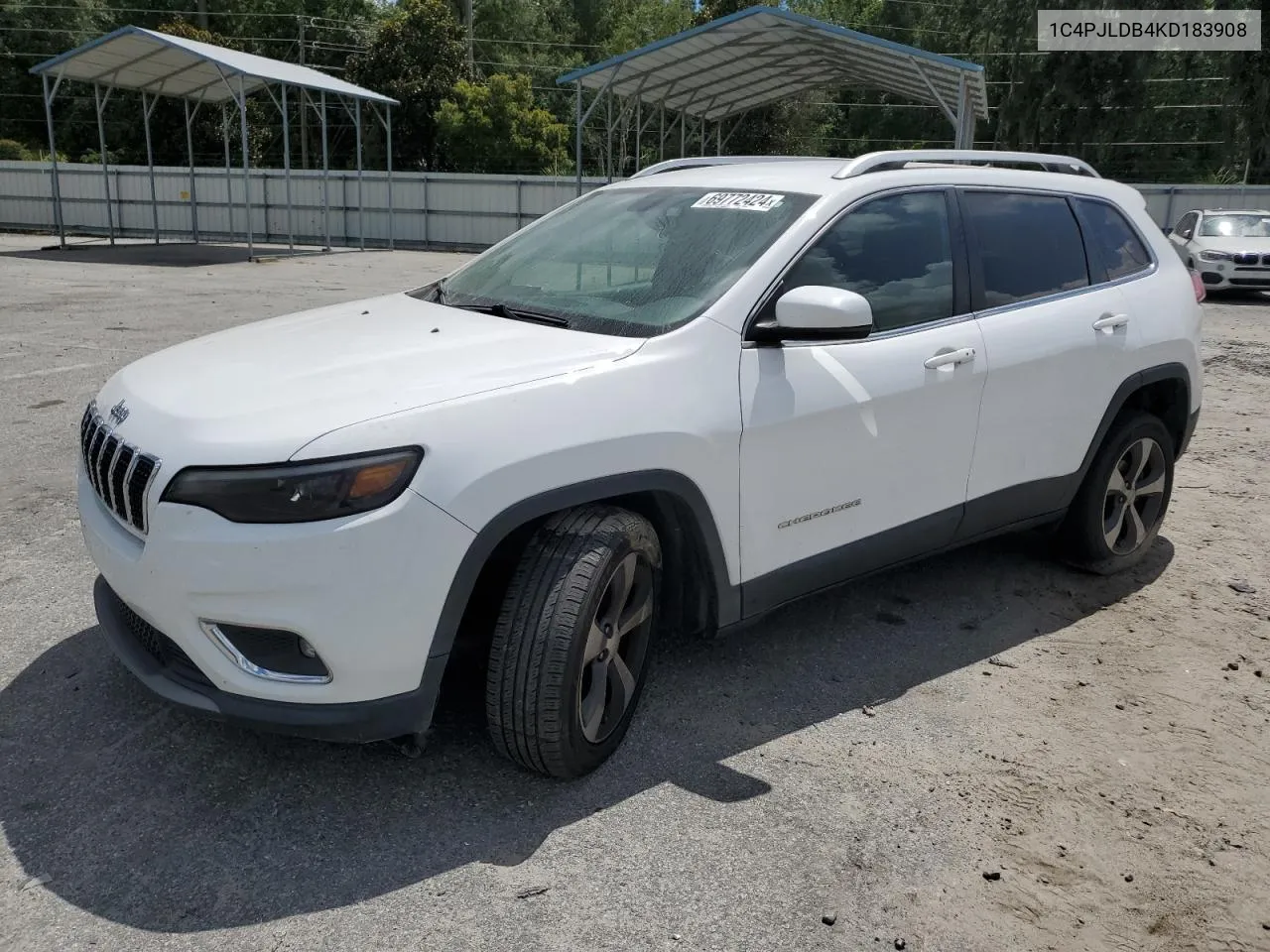 1C4PJLDB4KD183908 2019 Jeep Cherokee Limited