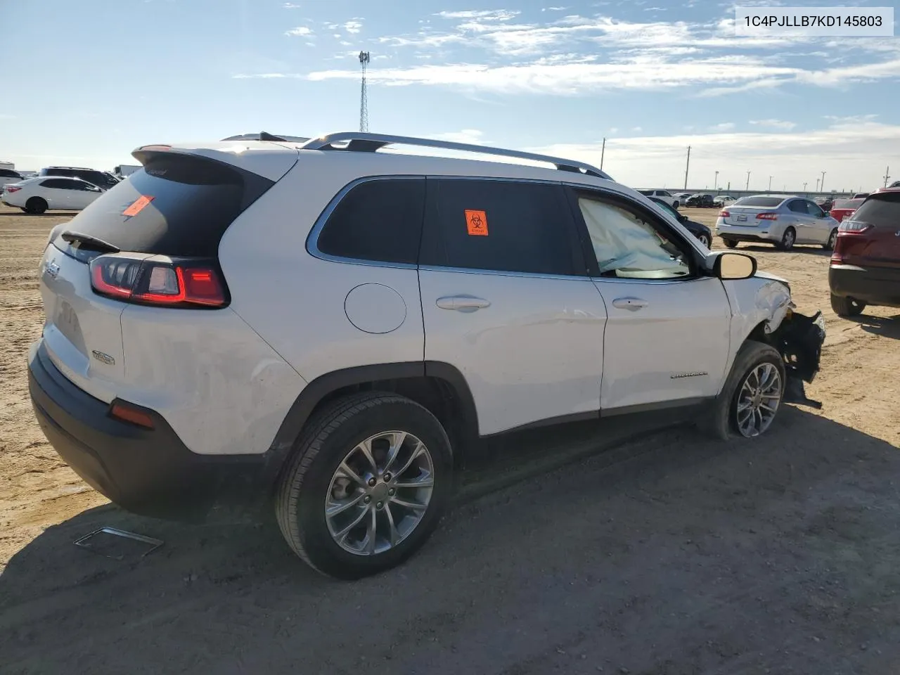 2019 Jeep Cherokee Latitude Plus VIN: 1C4PJLLB7KD145803 Lot: 69962334