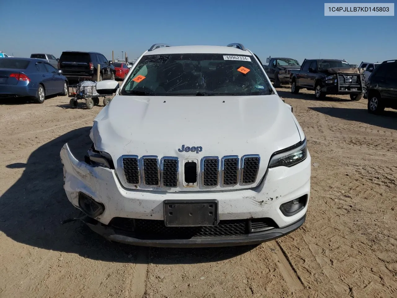 2019 Jeep Cherokee Latitude Plus VIN: 1C4PJLLB7KD145803 Lot: 69962334