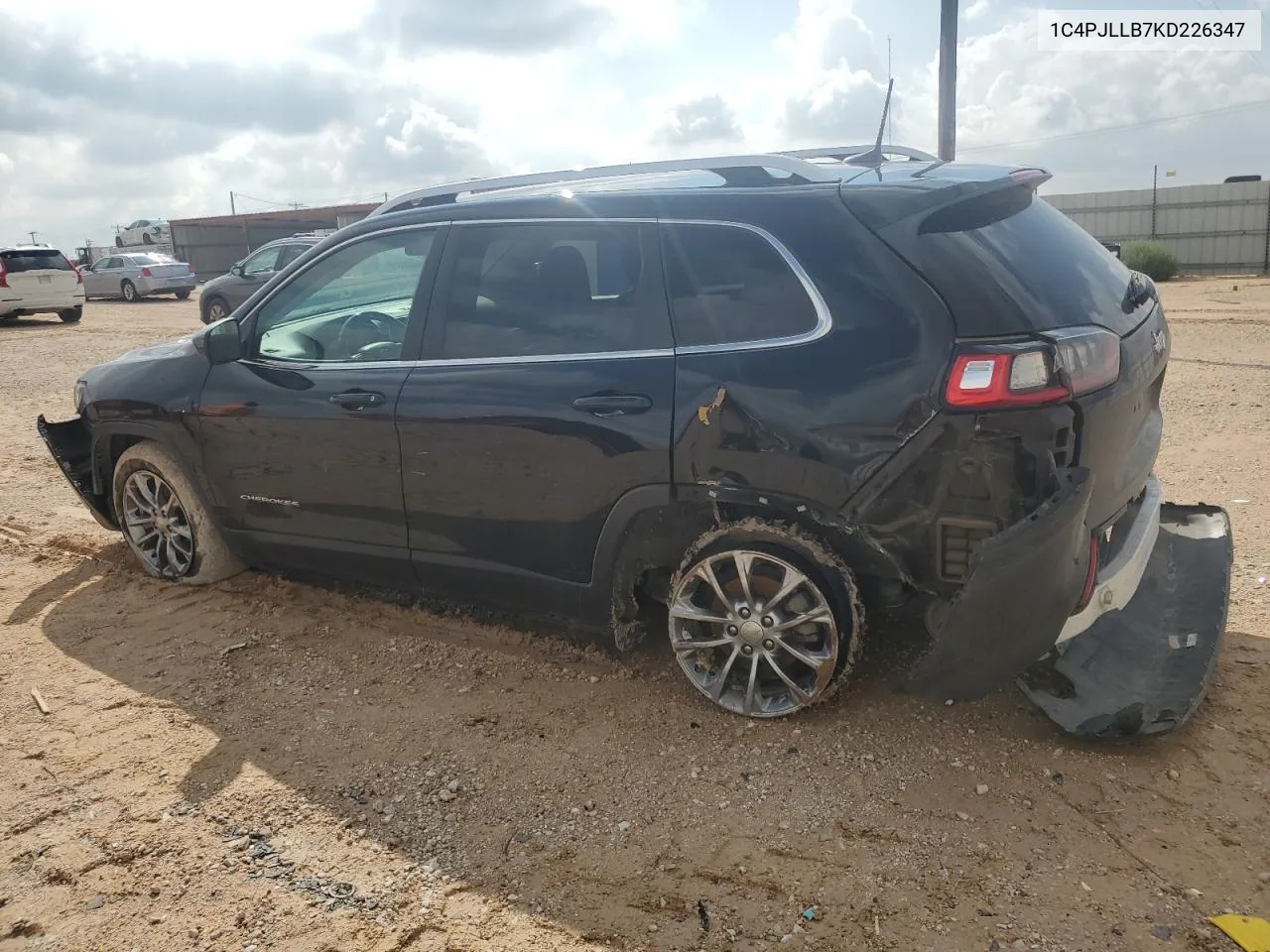 2019 Jeep Cherokee Latitude Plus VIN: 1C4PJLLB7KD226347 Lot: 70081414