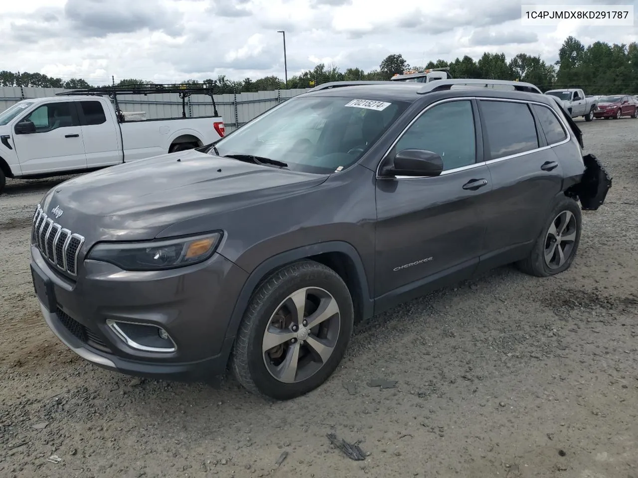 2019 Jeep Cherokee Limited VIN: 1C4PJMDX8KD291787 Lot: 70215274