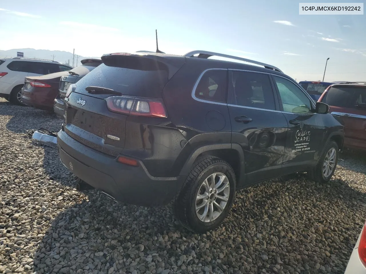 2019 Jeep Cherokee Latitude VIN: 1C4PJMCX6KD192242 Lot: 70342944